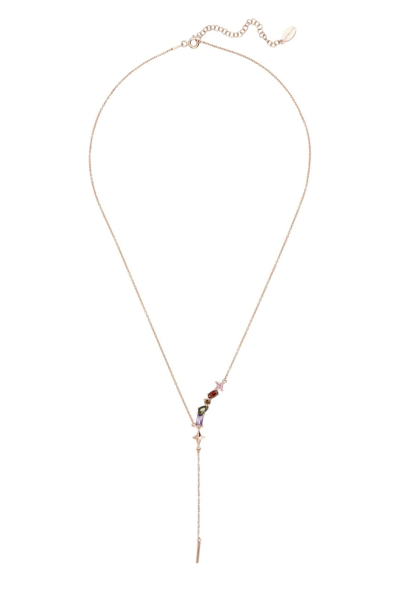 Amalfi Cascading Drop Necklace Rosegold - LATELITA Necklaces