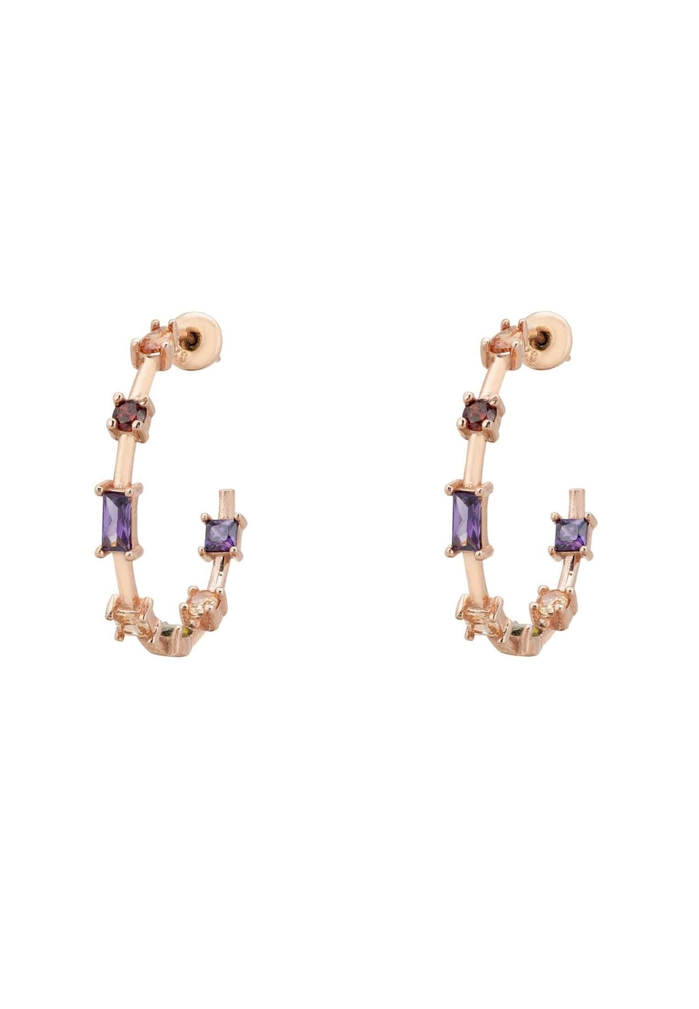 Amalfi Hoop Earrings Rosegold - LATELITA Earrings