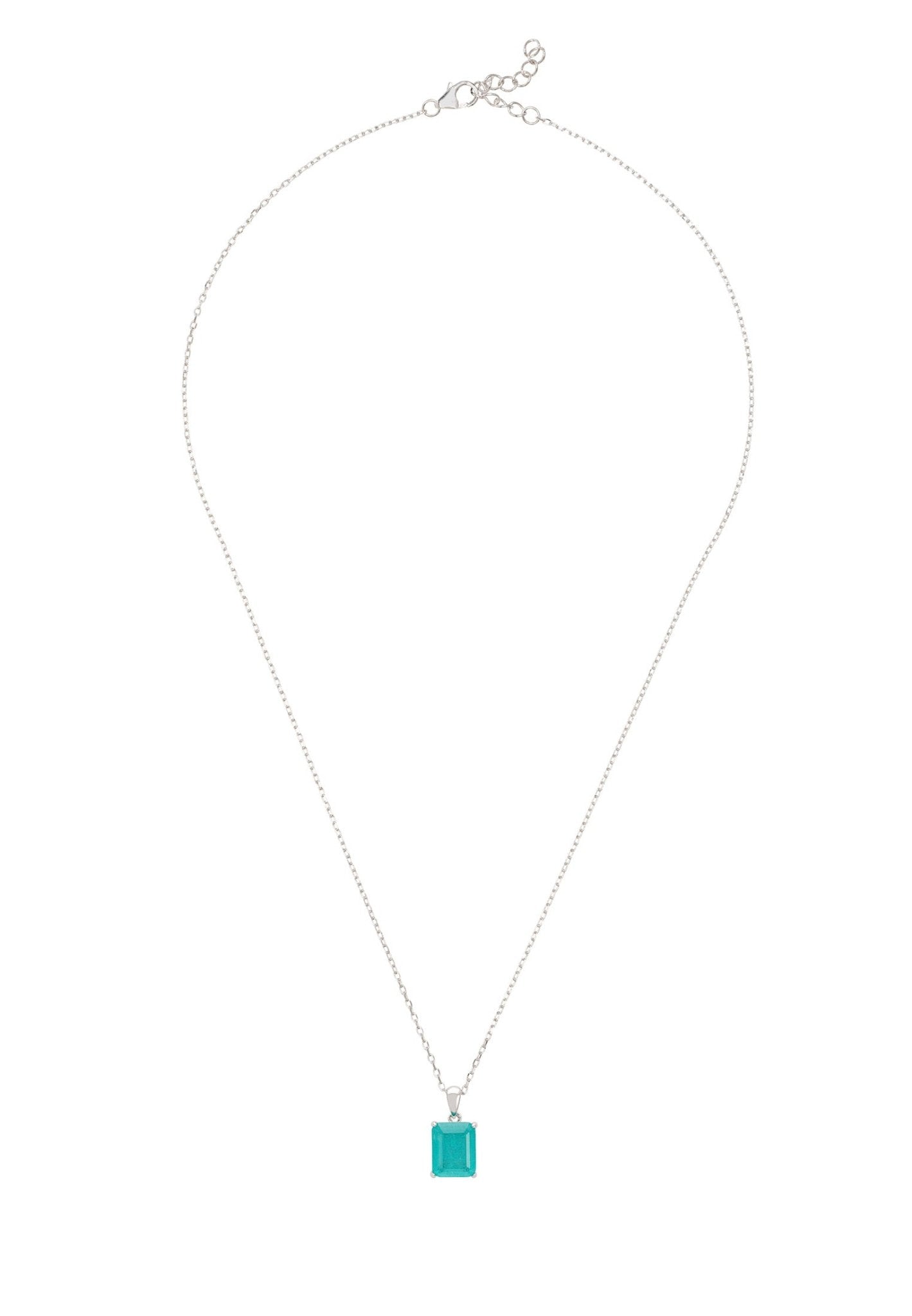 Anne Gemstone Necklace Silver Paraiba Tourmaline - LATELITA Necklaces
