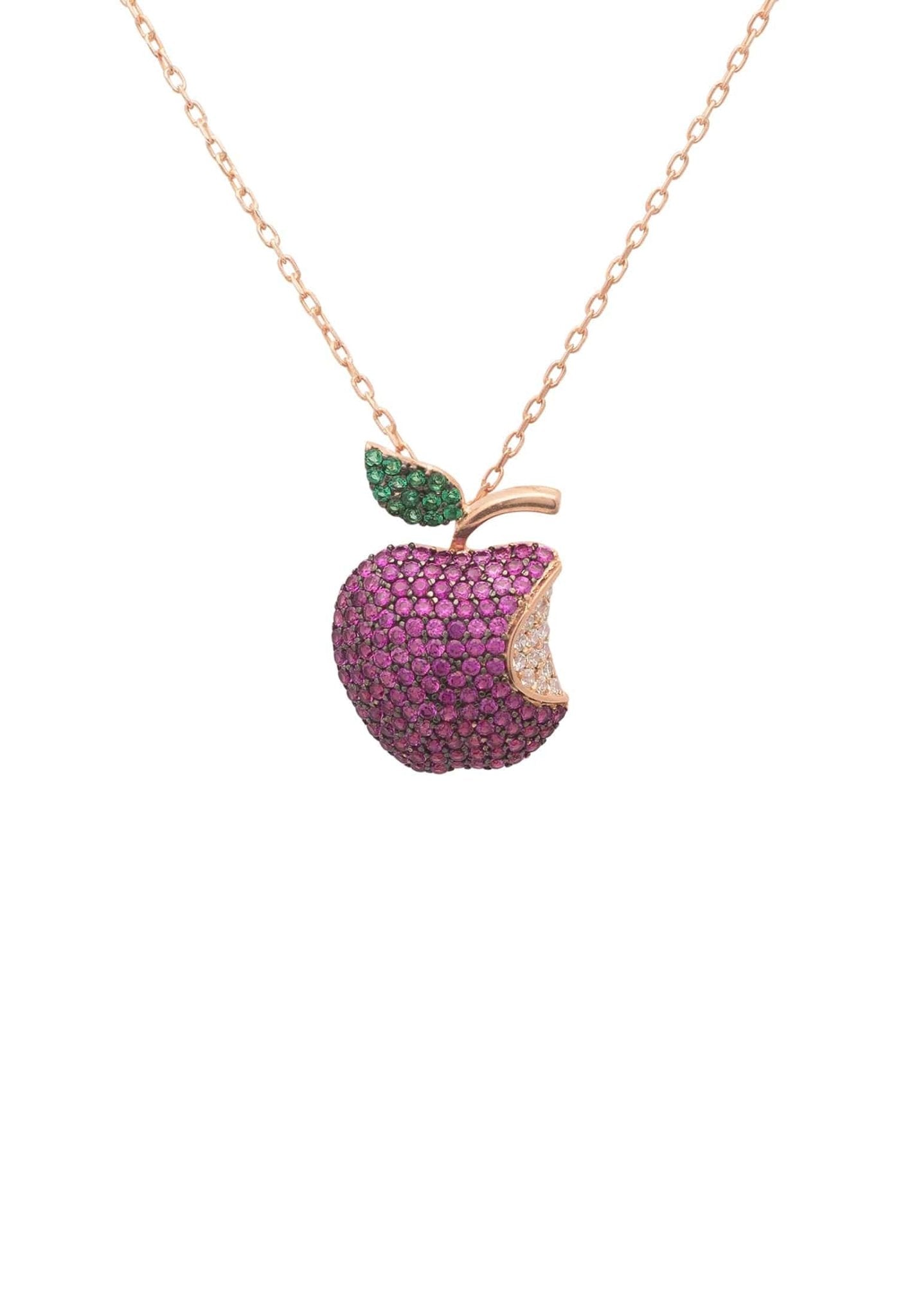 Apple Bite Necklace Rosegold - LATELITA Necklaces