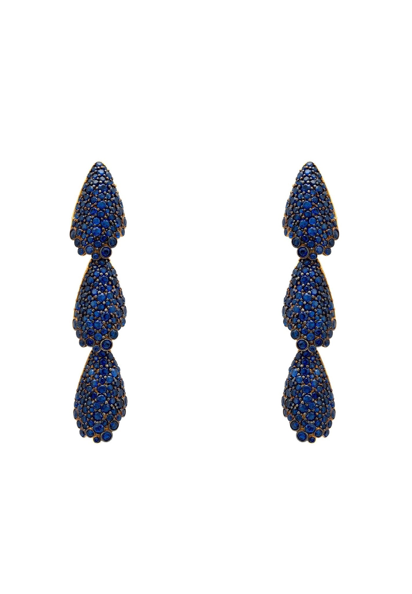 Arabelle Sapphire Blue Earrings Gold - LATELITA Earrings