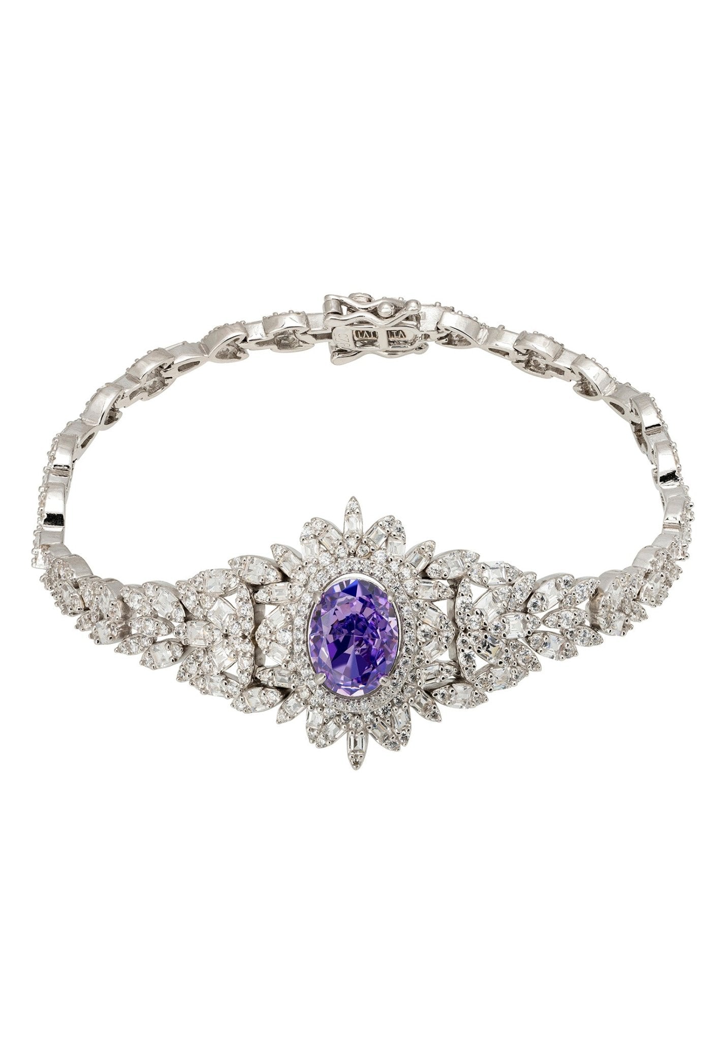 Arabesque Splendor Bracelet Lilac Amethyst Silver - LATELITA Bracelets