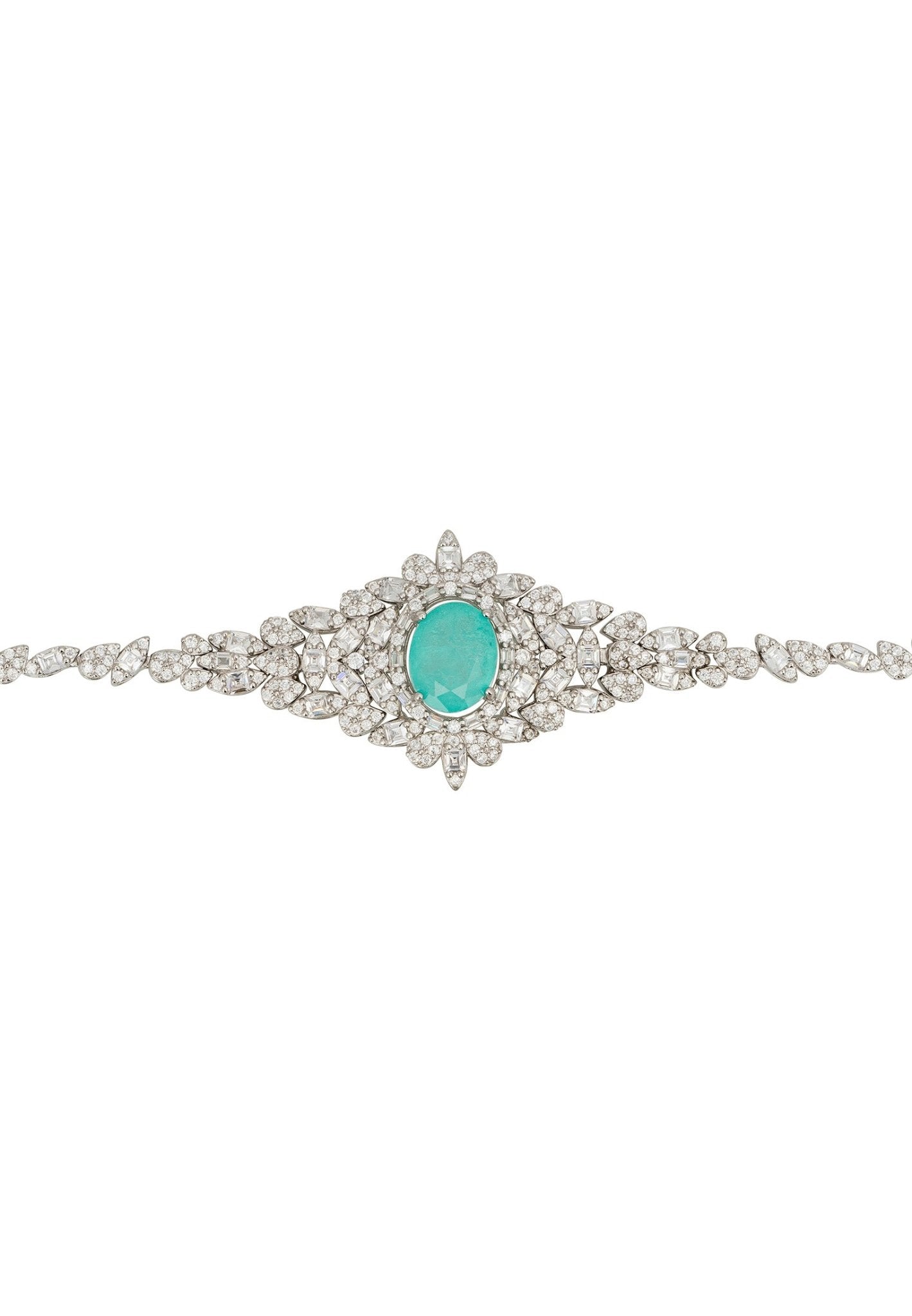 Arabesque Splendor Bracelet Paraiba Tourmaline Silver - LATELITA Bracelets