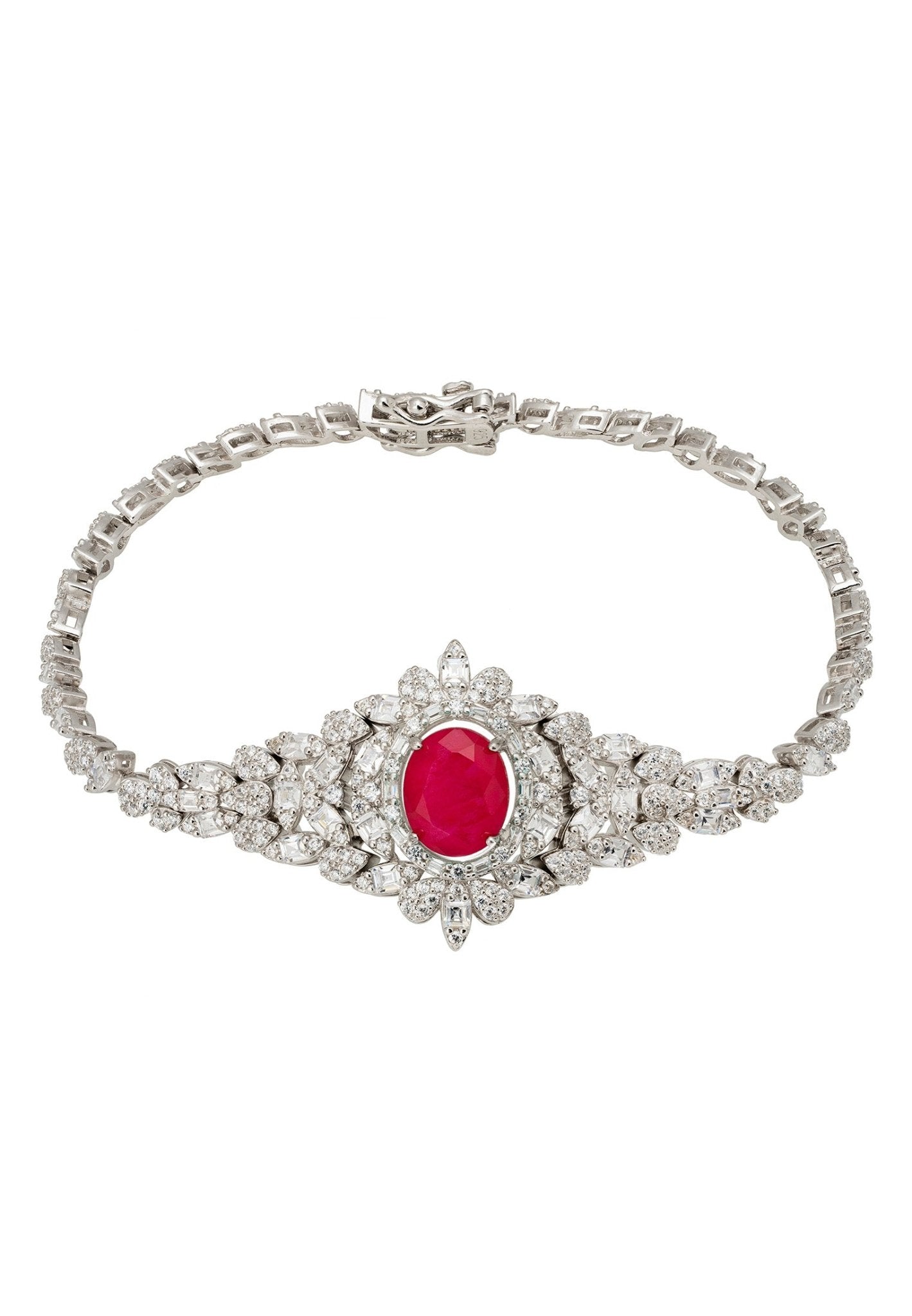 Arabesque Splendor Bracelet Pink Tourmaline Silver - LATELITA Bracelets