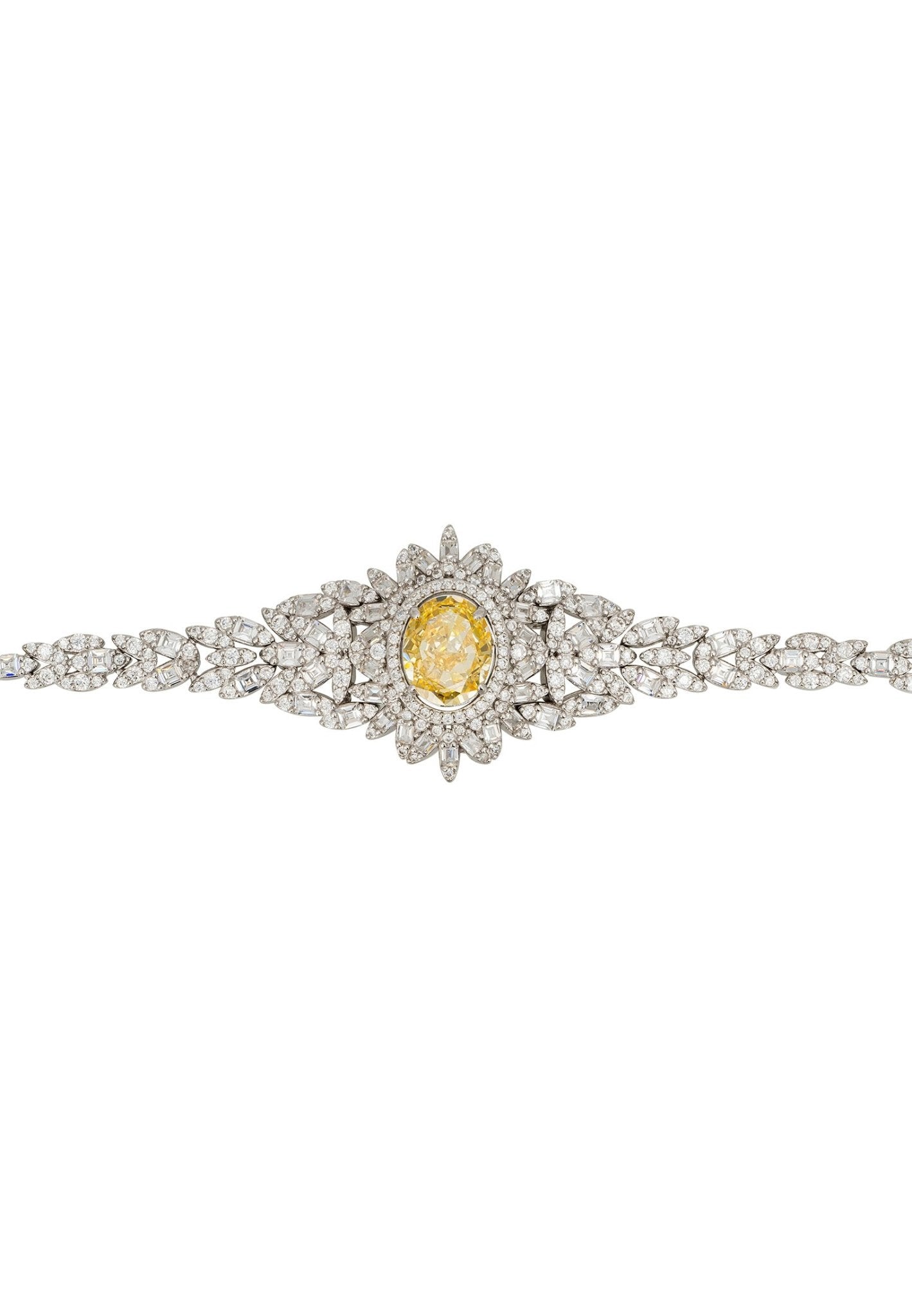 Arabesque Splendor Bracelet Yellow Topaz Silver - LATELITA Bracelets