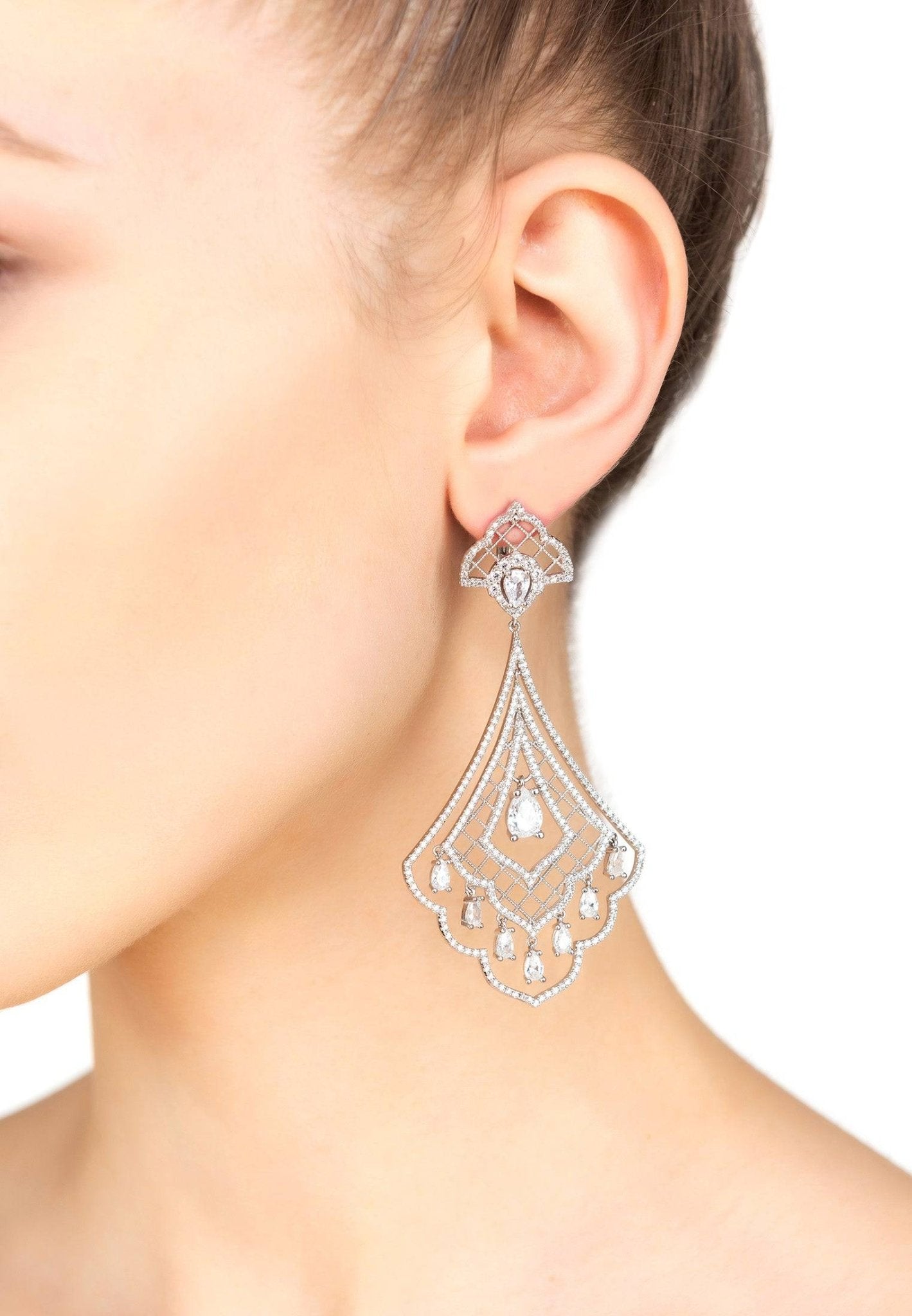 Arendelle Cascade Earrings Silver - LATELITA Earrings