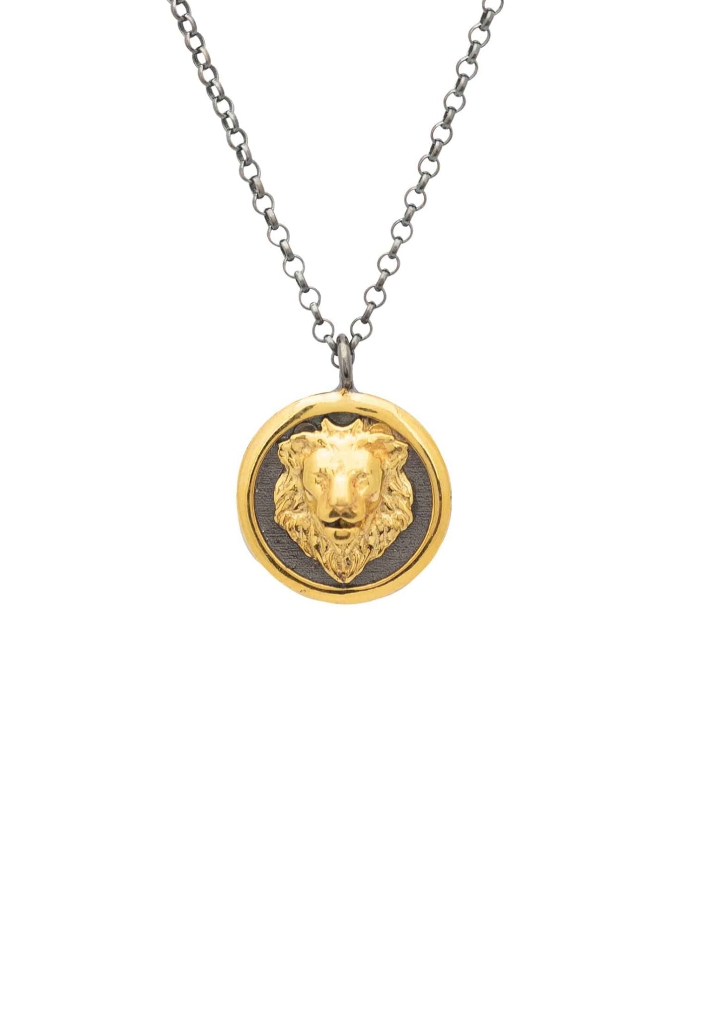 Aslan Lion Necklace Oxidised Gold - LATELITA Necklaces