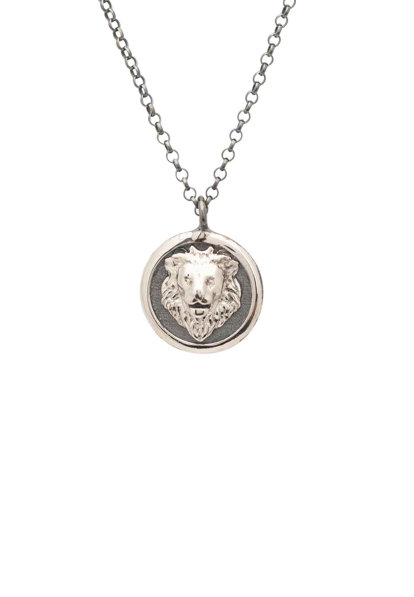 Aslan Lion Necklace Oxidised Silver - LATELITA Necklaces