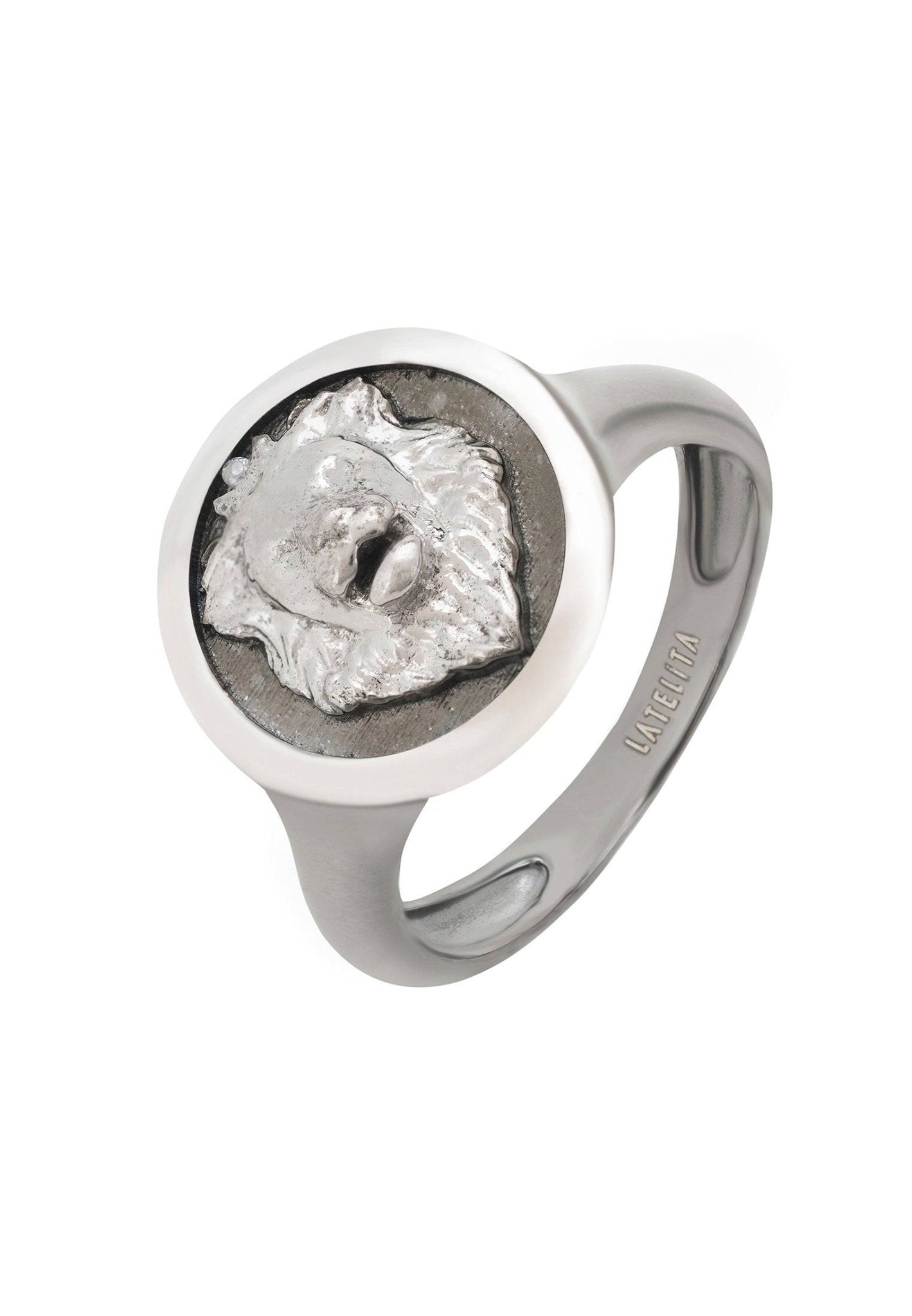Aslan Lion Oxidised Ring Silver - LATELITA Rings