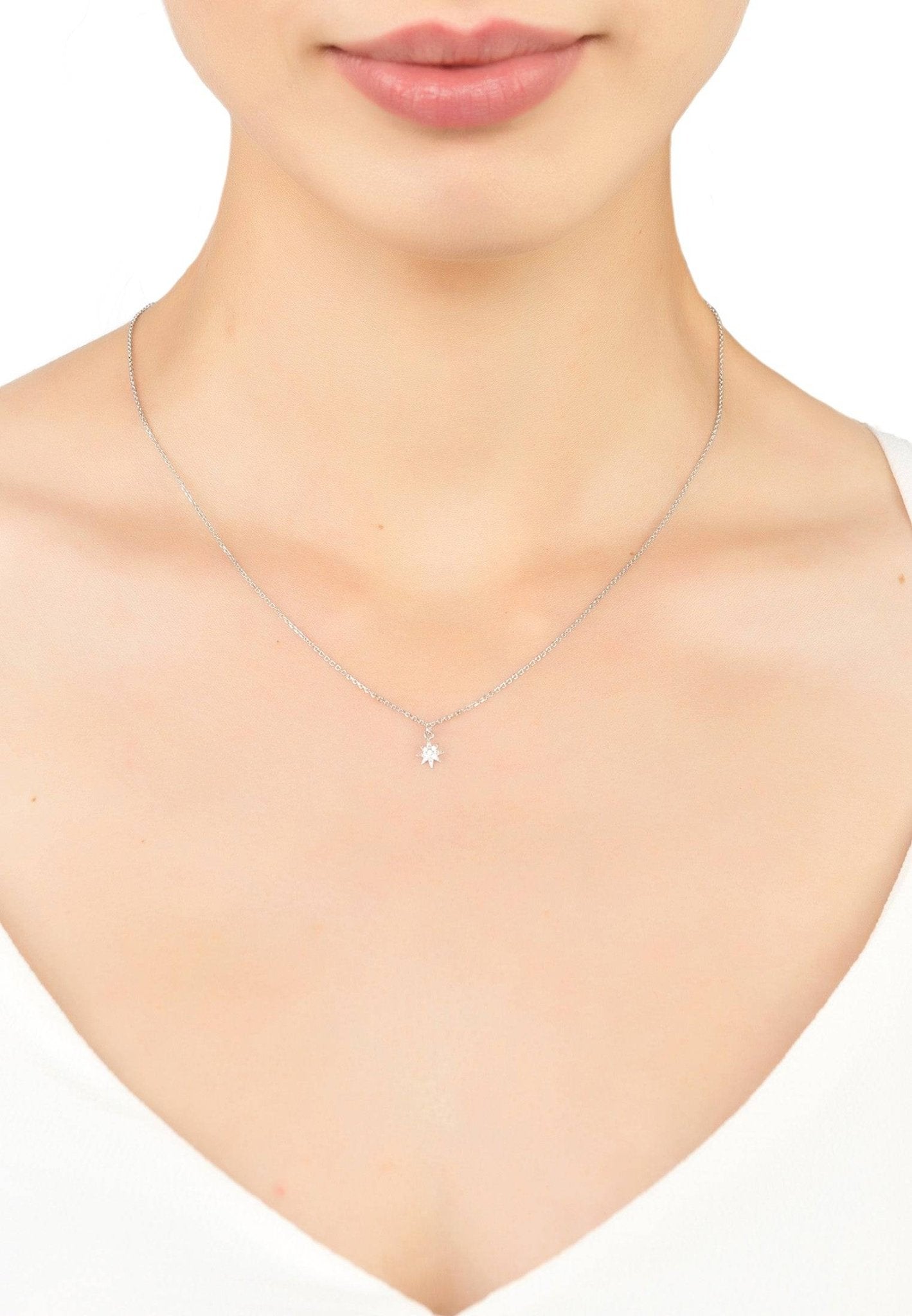 Aurora Necklace Silver - LATELITA Necklaces
