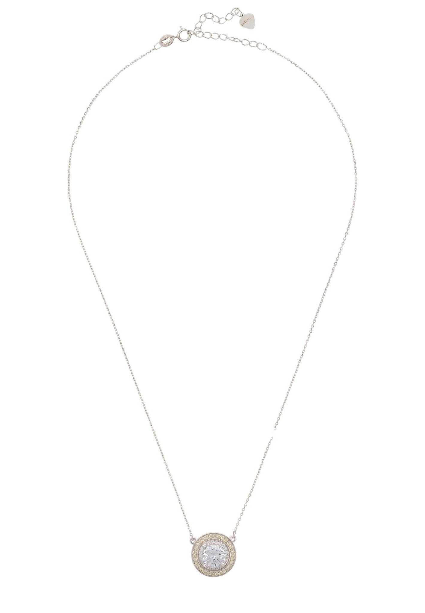 Balmoral Pendant Necklace Citrine Cz Silver - LATELITA Necklaces