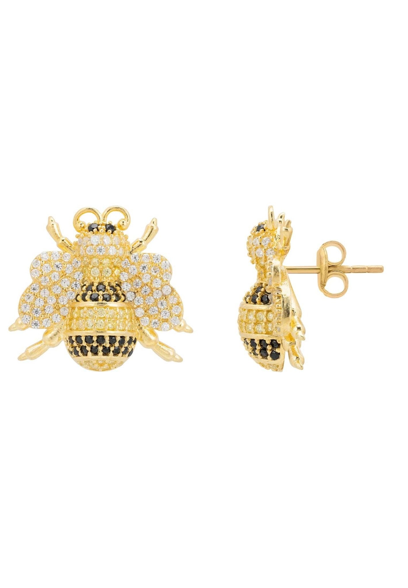 Bumble Bee Stud Earrings Gold - LATELITA Earrings