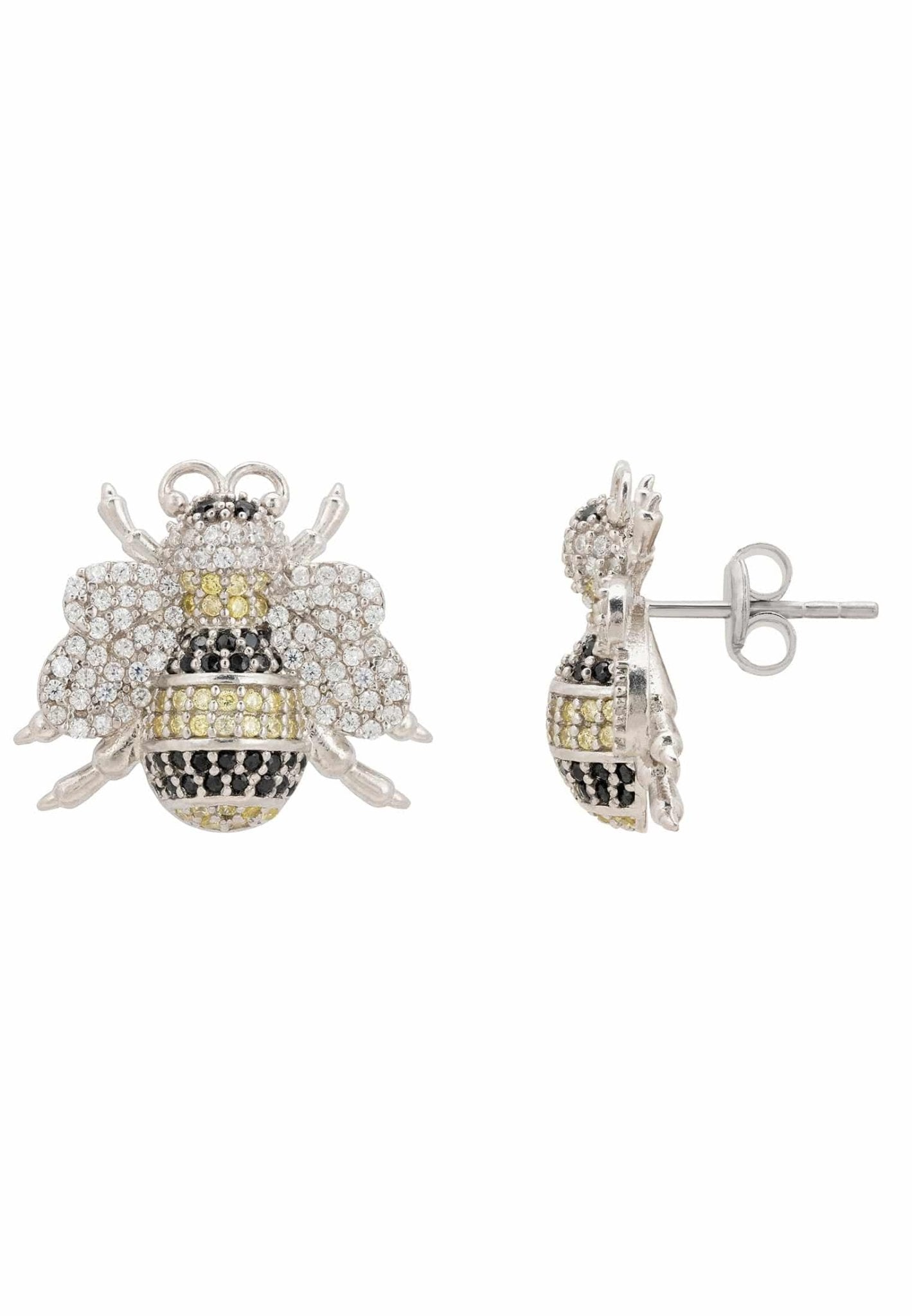 Bumble Bee Stud Earrings Silver - LATELITA Earrings