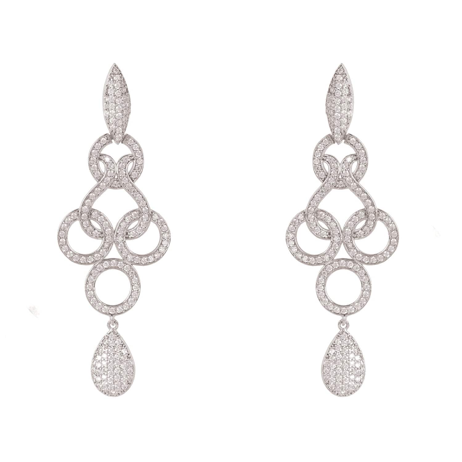Celtic Knot Shannon Drop Earrings Silver - LATELITA Earrings