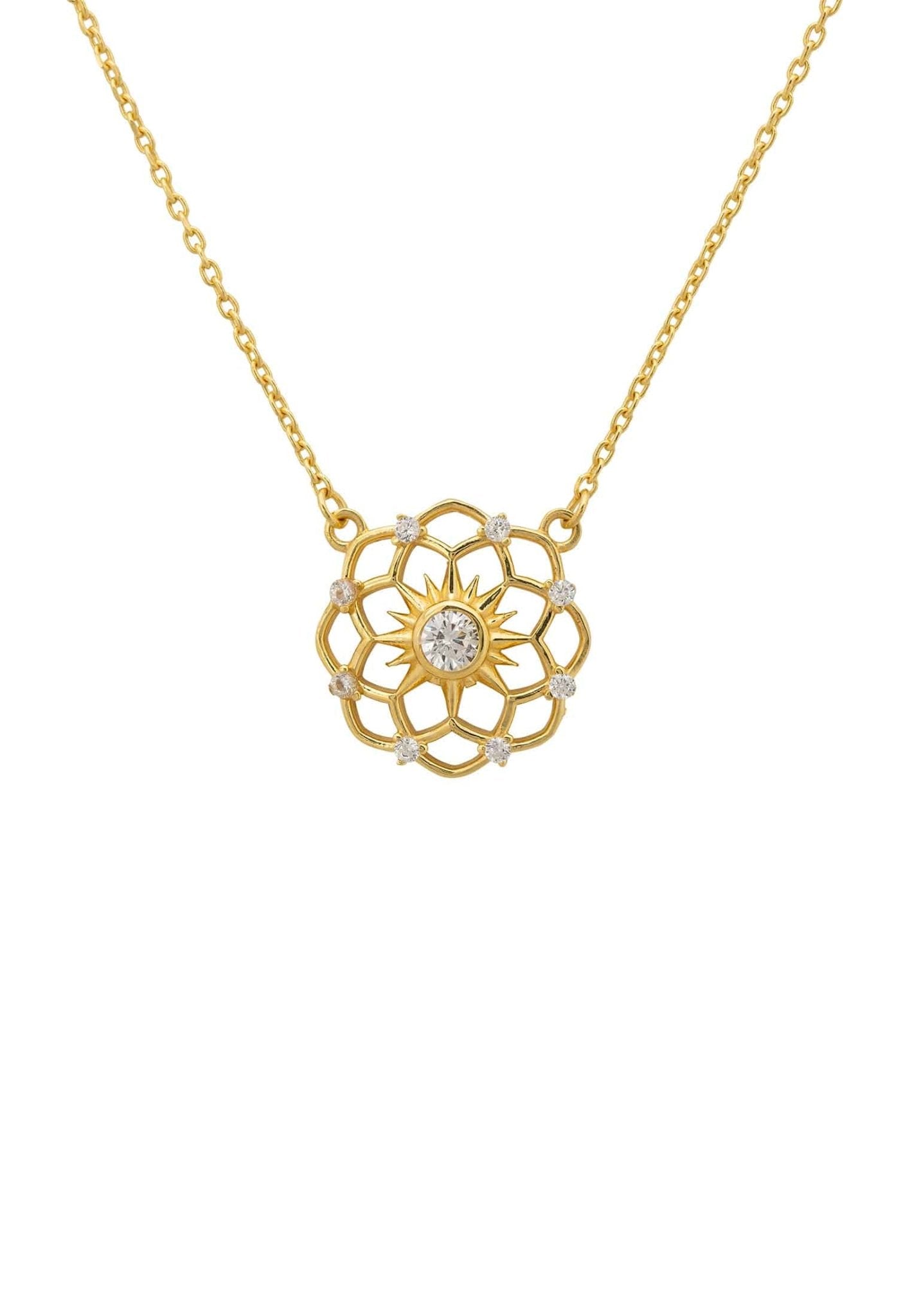 Chakra Pendant Necklace Gold - LATELITA Necklaces