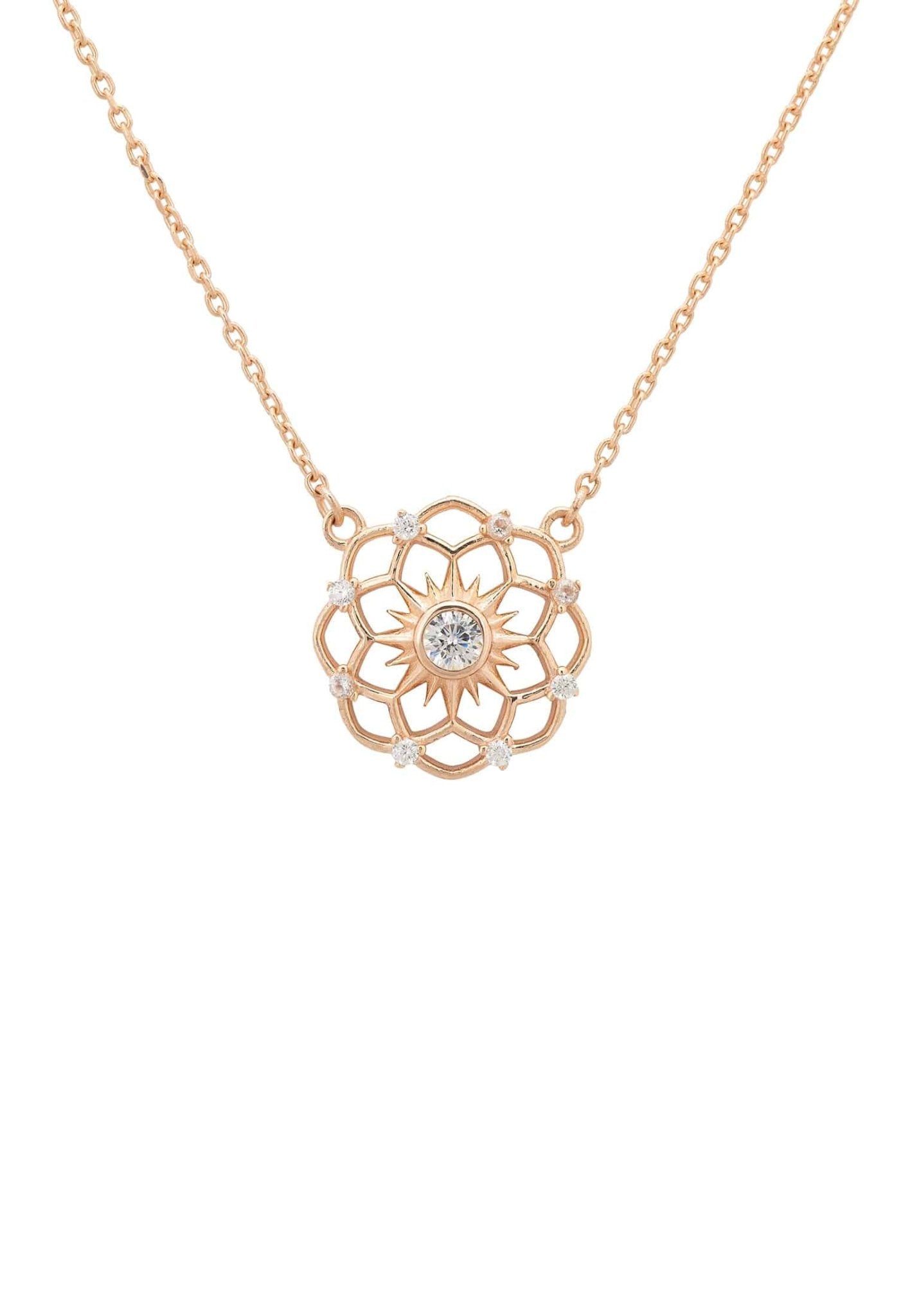 Chakra Pendant Necklace Rosegold - LATELITA Necklaces