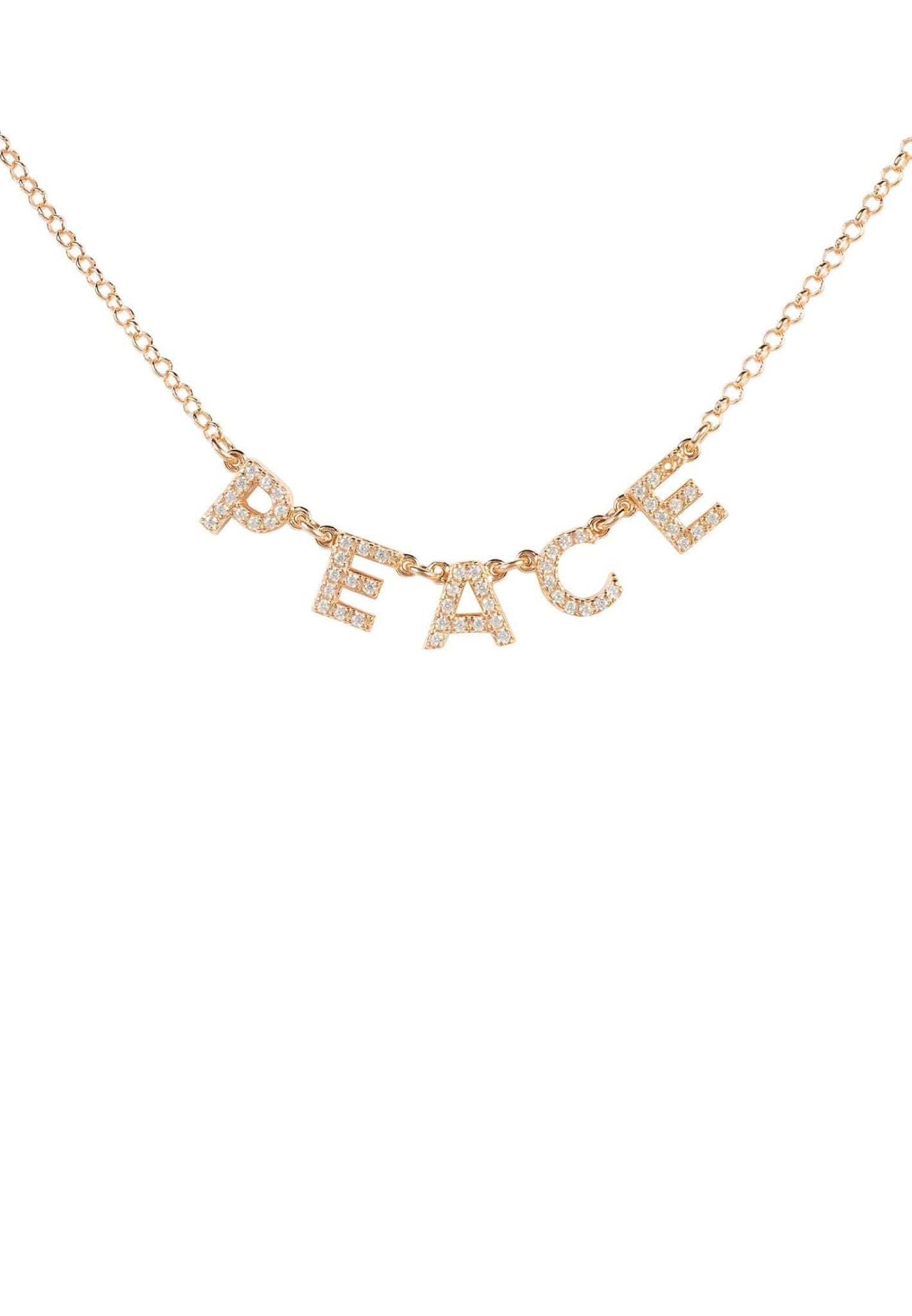 Choker Peace Necklace Rose Gold - LATELITA Necklaces