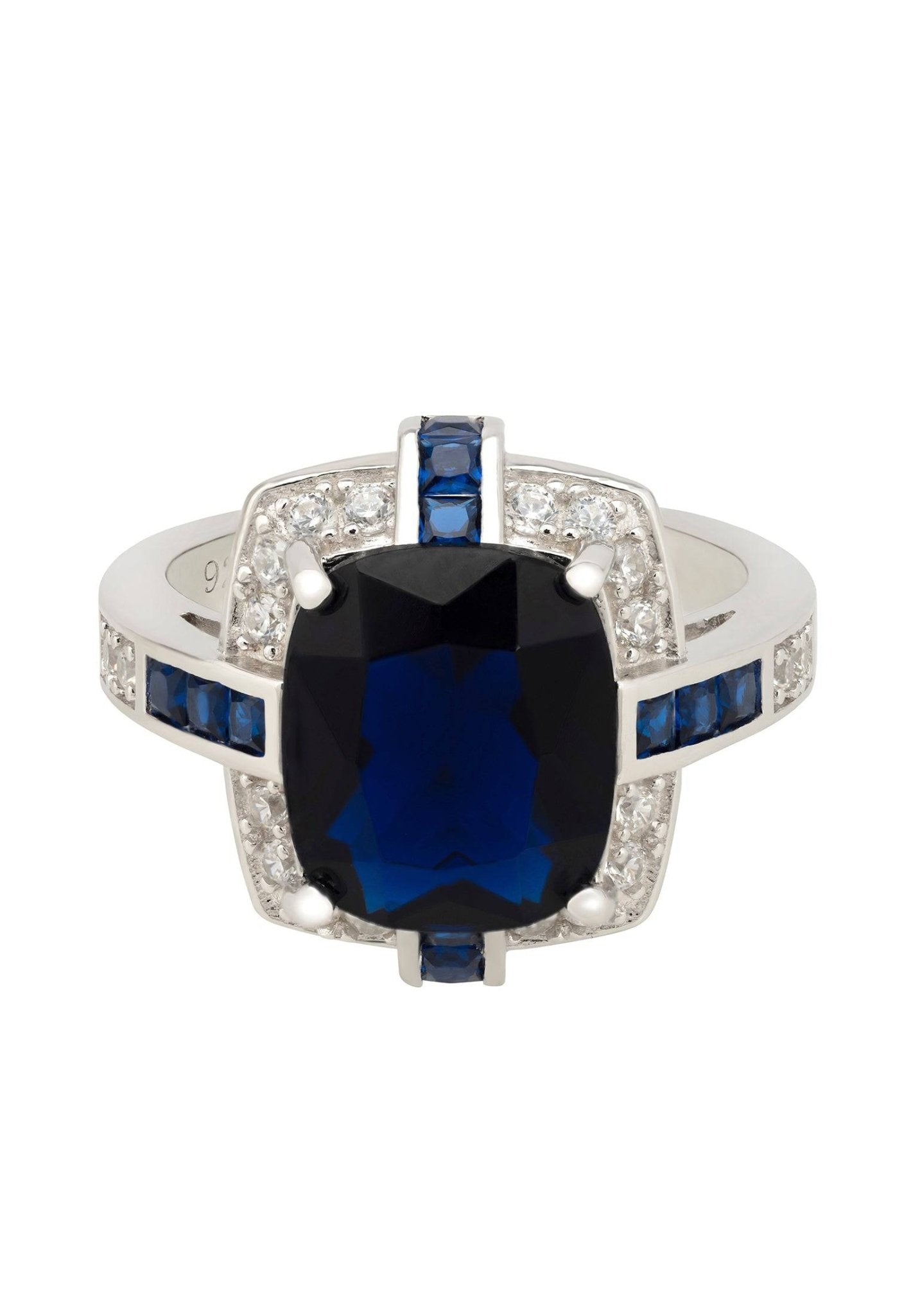 Clarence Silver Ring Sapphire - LATELITA Rings