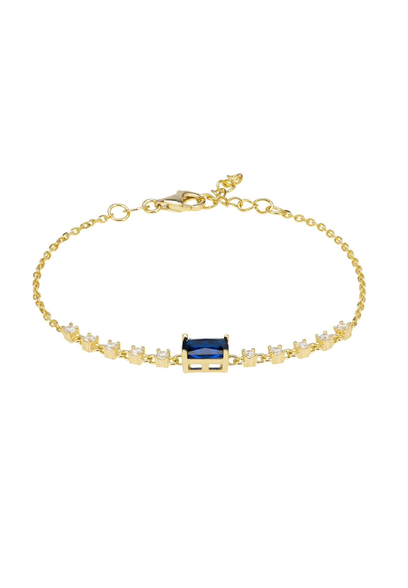 Claudia Gemstone Bracelet Gold Sapphire - LATELITA Bracelets