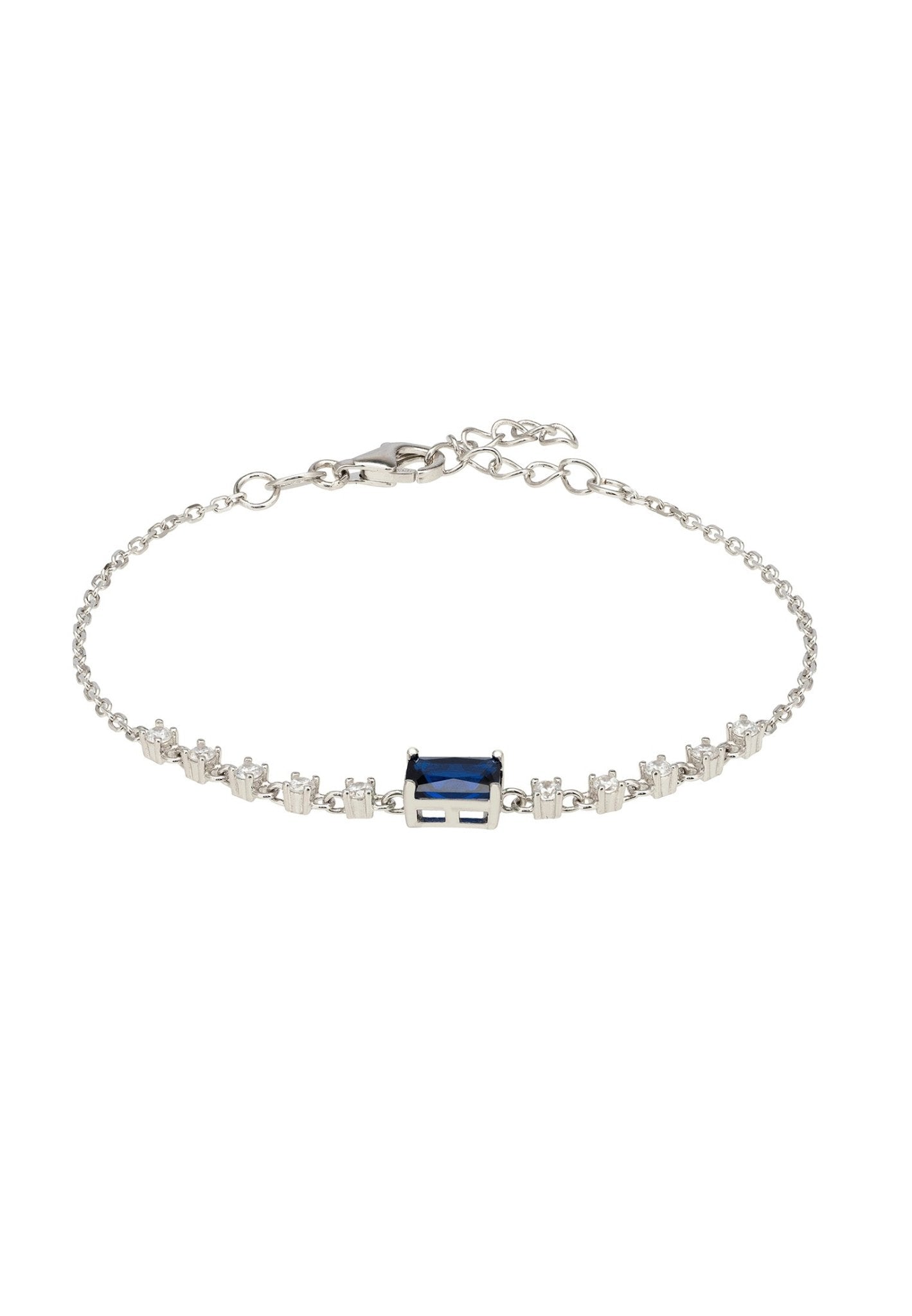 Claudia Gemstone Bracelet Silver Sapphire - LATELITA Bracelets