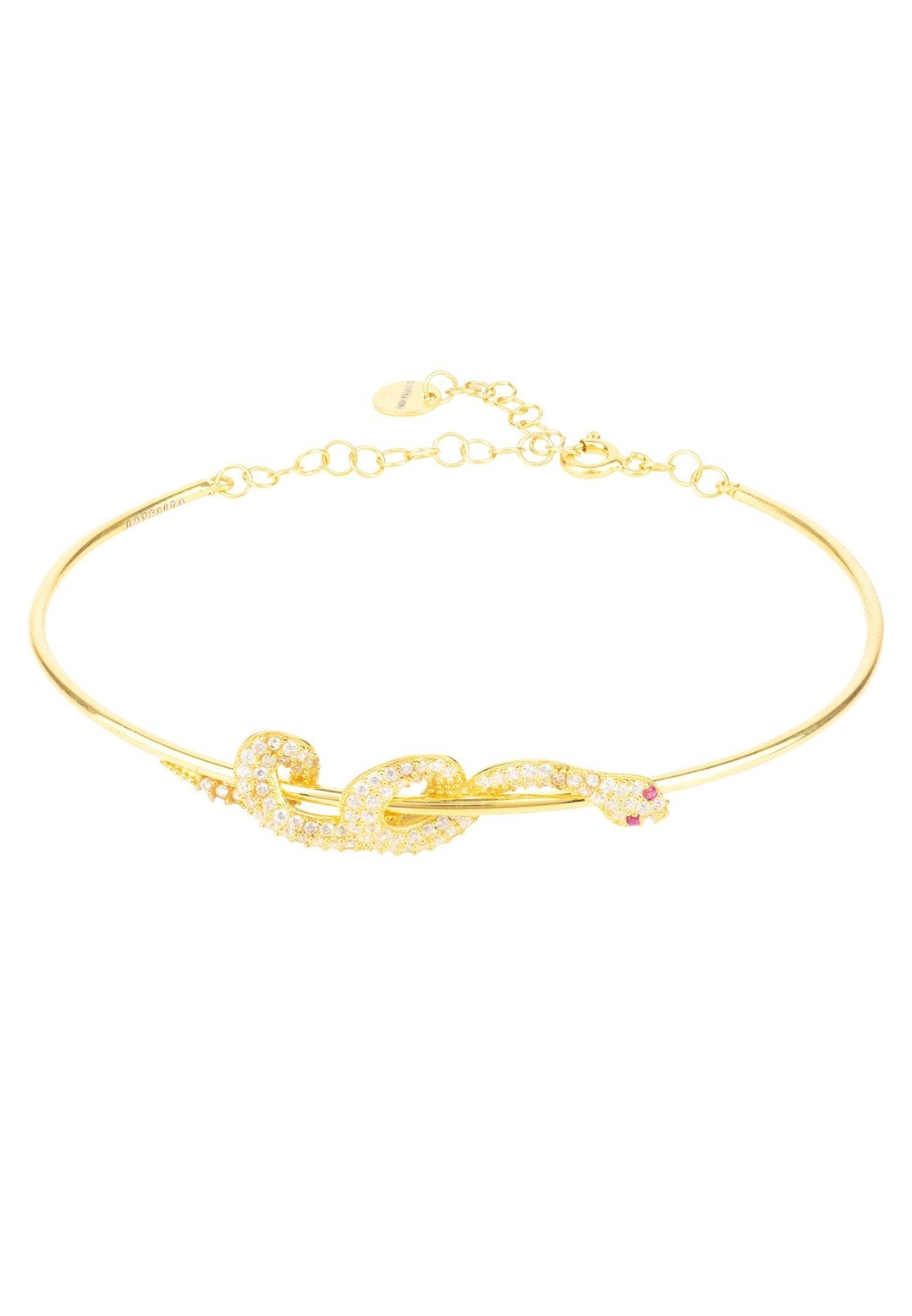 Cleopatra Serpent Snake Bangle Bracelet Gold - LATELITA Bracelets