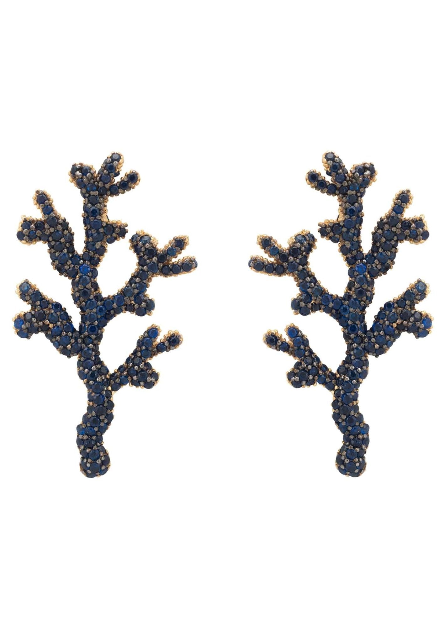 Coral Reef Earrings Blue Cz - LATELITA Earrings