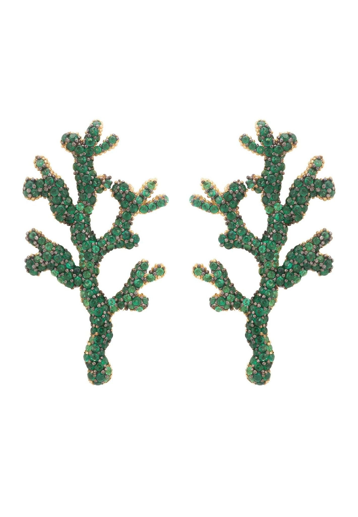 Coral Reef Earrings Green Cz - LATELITA Earrings