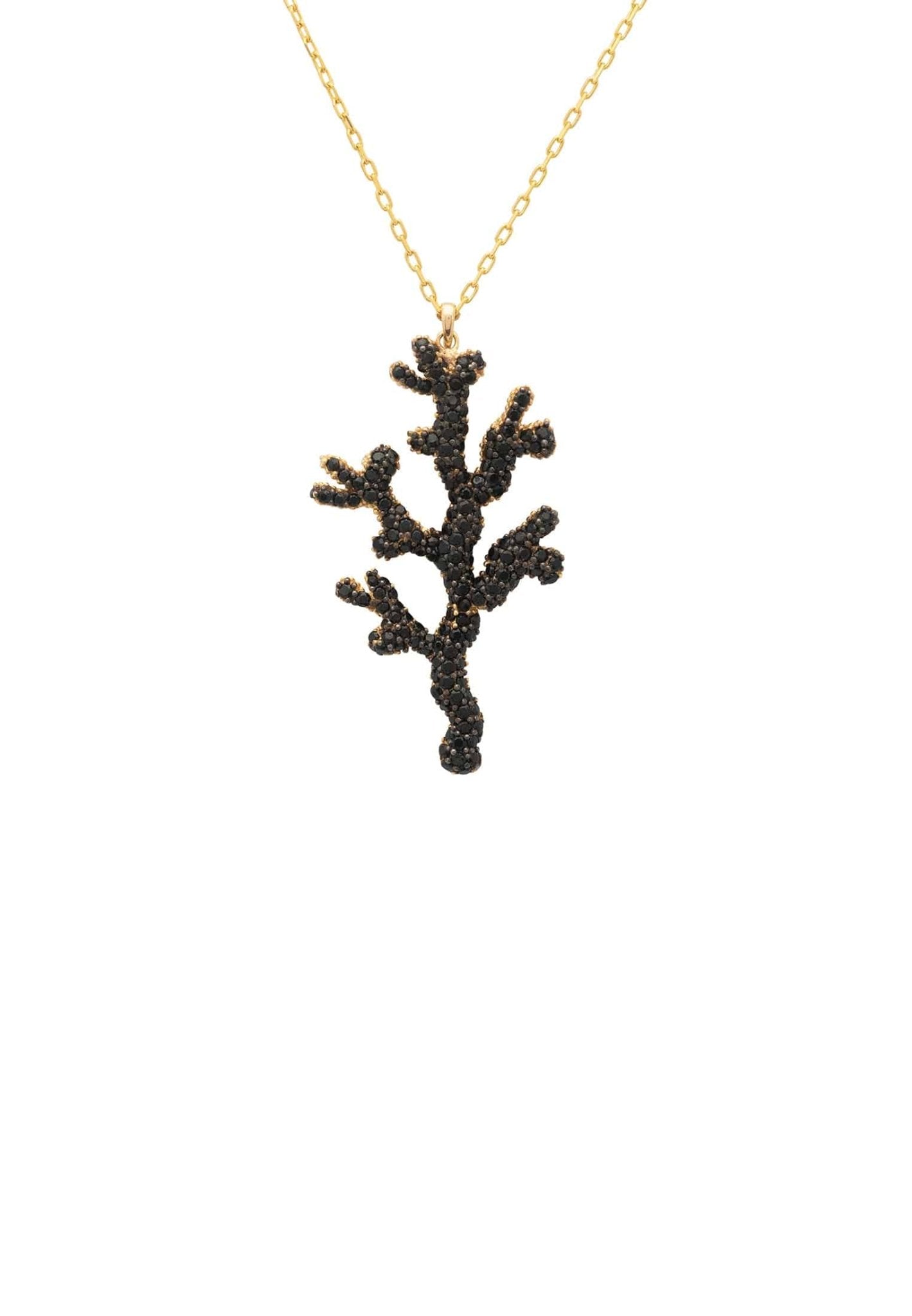 Coral Reef Necklace Black Cz - LATELITA Necklaces