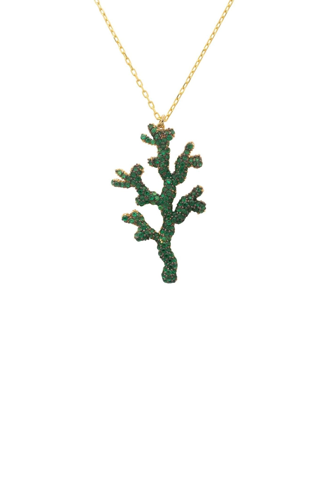 Coral Reef Necklace Green Cz - LATELITA Necklaces