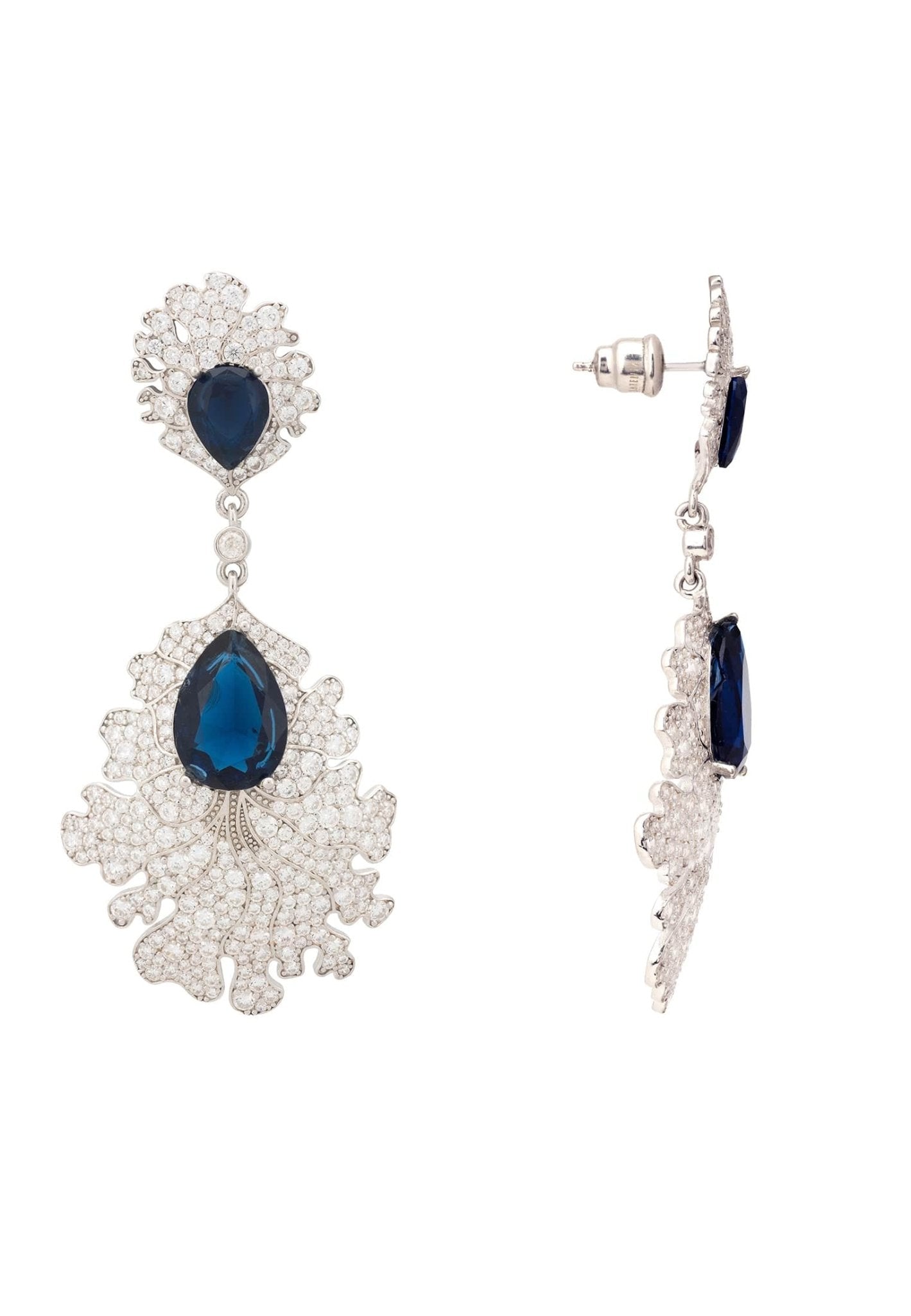 Coralia Blue Earrings Silver - LATELITA Earrings