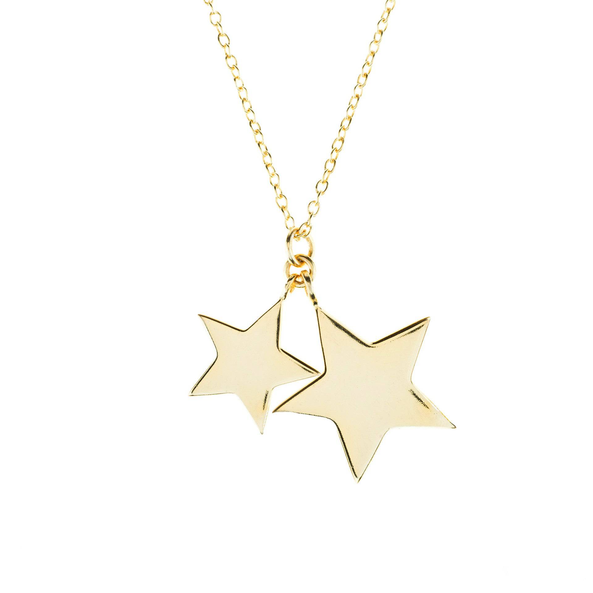 Cosmic Double Star Pendant Necklace - LATELITA Necklaces