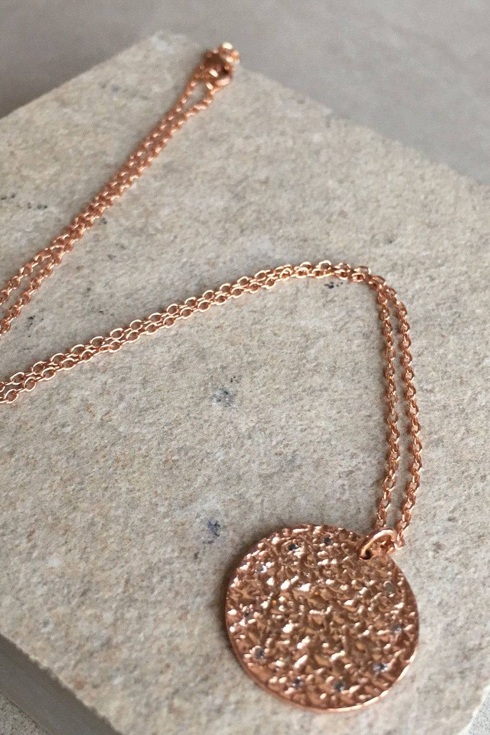 Cosmic Full Moon Necklace - White Topaz - LATELITA Necklaces