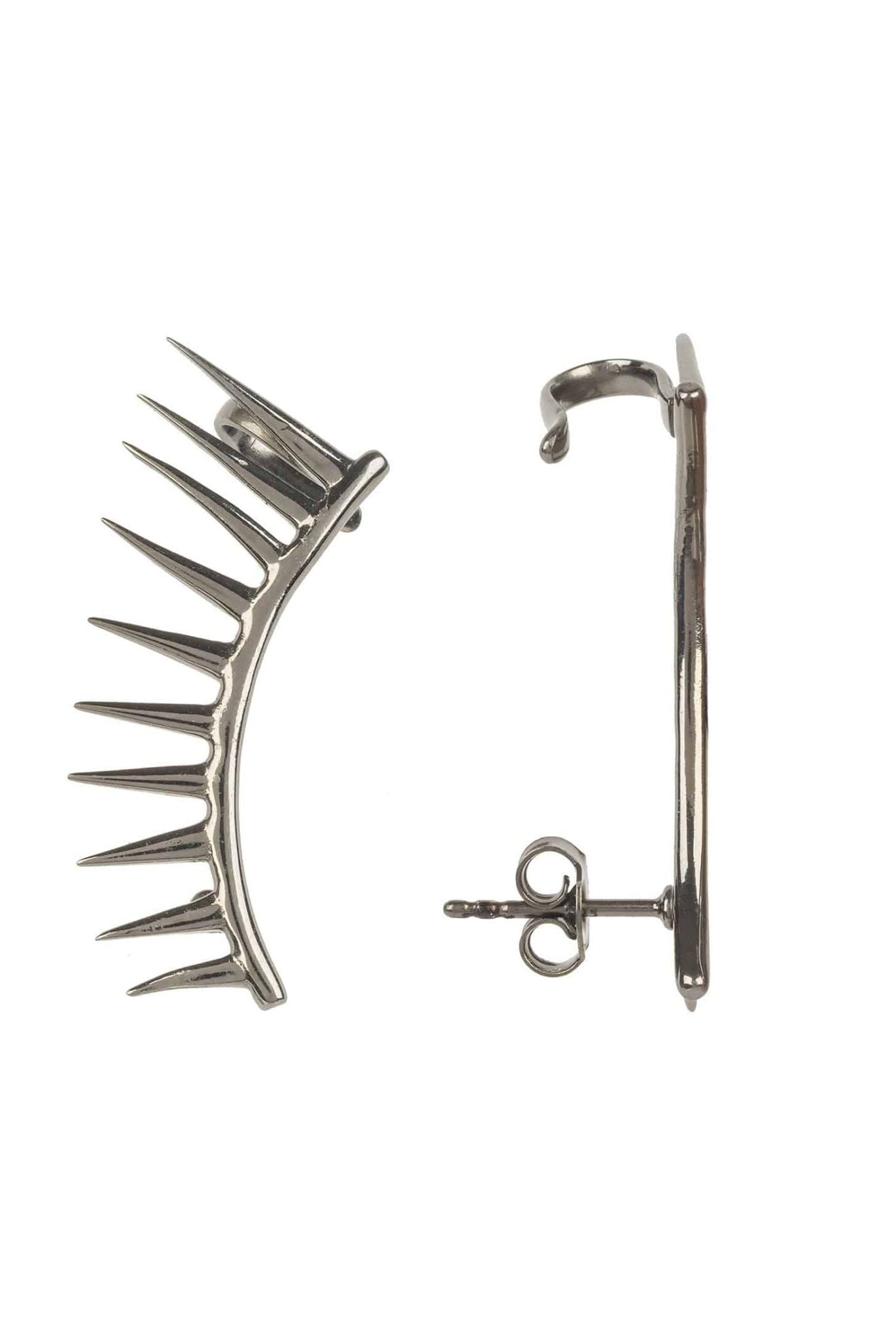 Cosmic Spikey Ear Cuff Oxidised - LATELITA Earrings