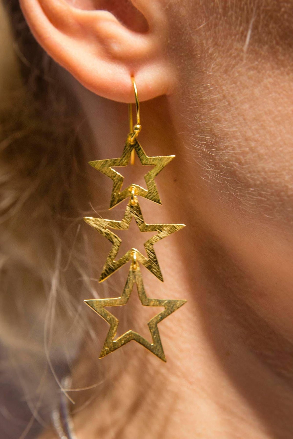 Cosmic Triple Open Star Earring - LATELITA Earrings