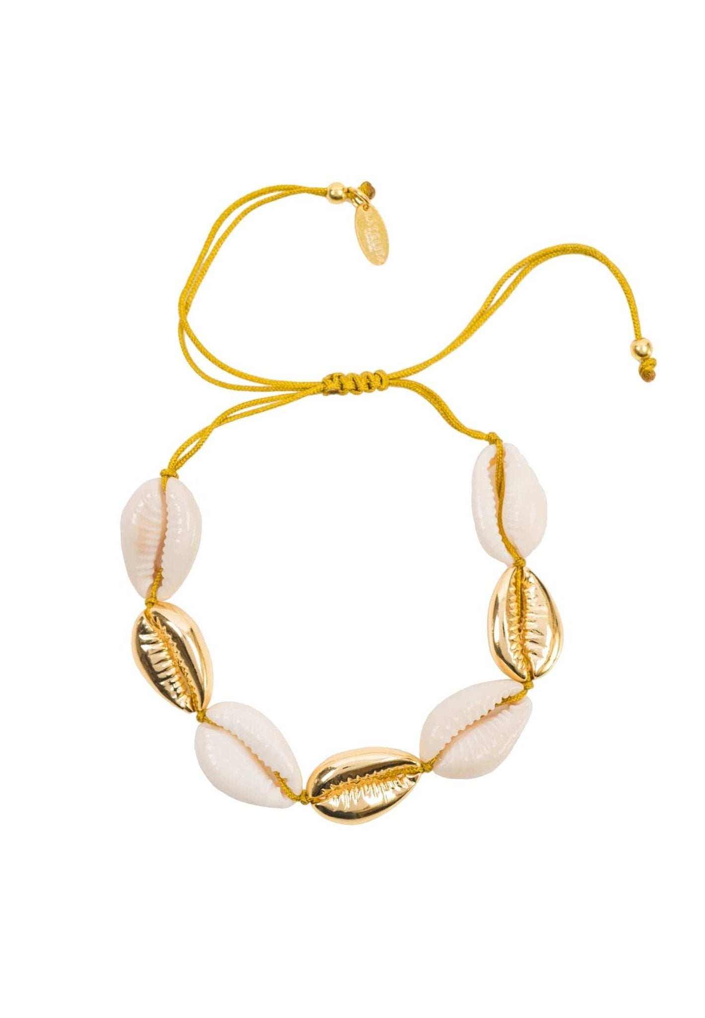 Cowrie Multi Shell Macrame Bracelet Gold - LATELITA Bracelets