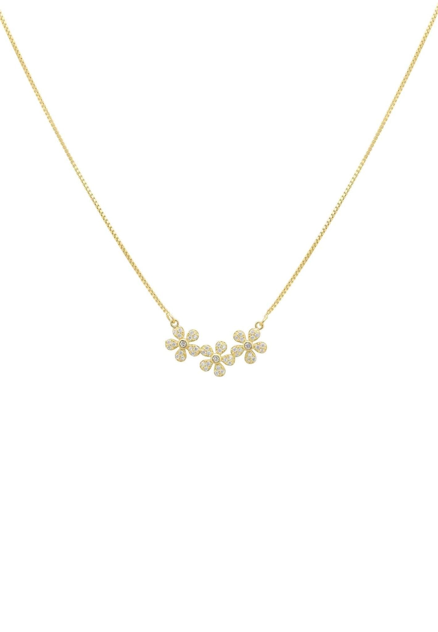 Daisy Chain Necklace Gold - LATELITA Necklaces