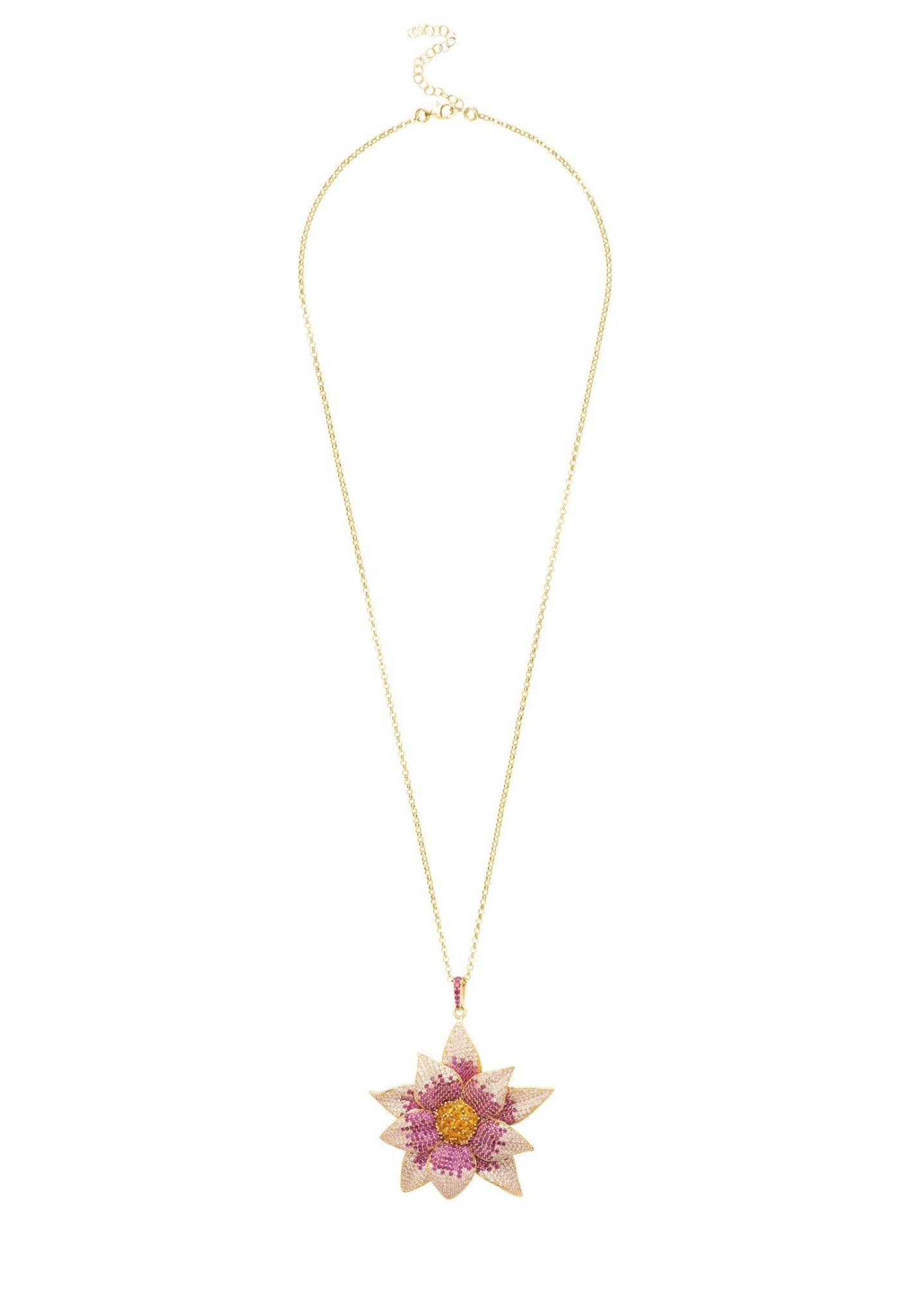 Daisy Flower Necklace Pink - LATELITA Necklaces