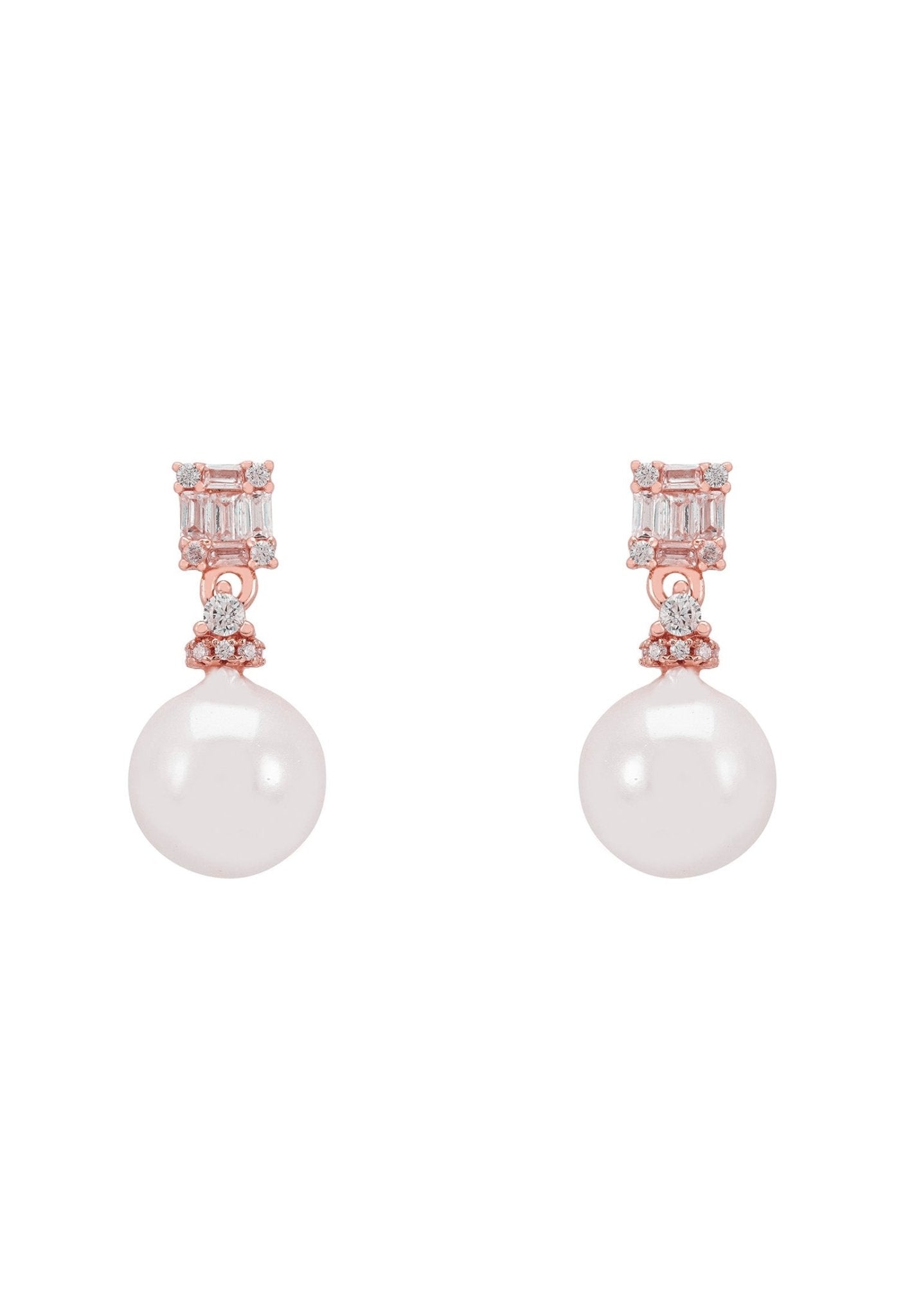 Delilah Pearl Earrings Rosegold - LATELITA Earrings