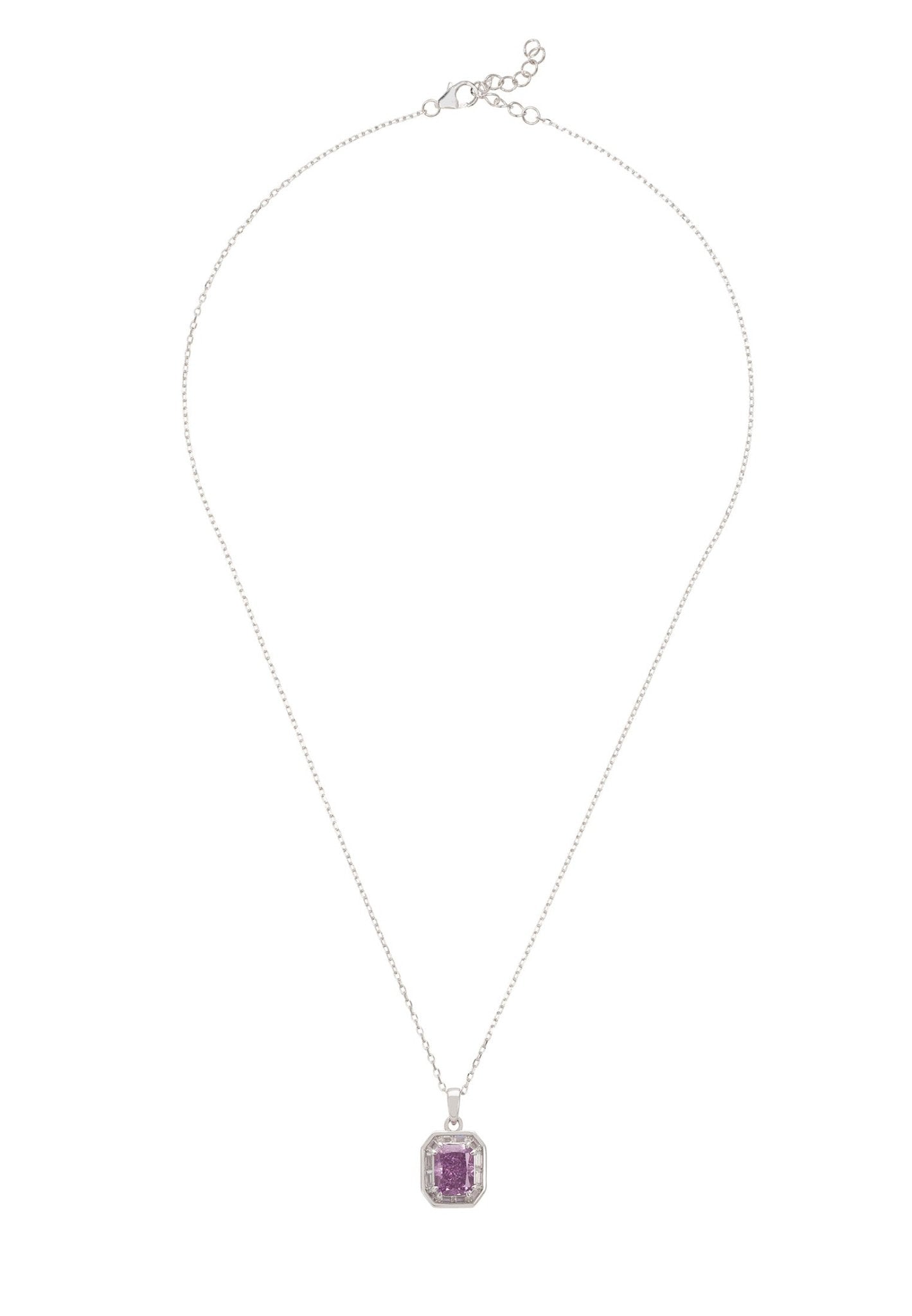 Destiny Necklace Silver Pink Morganite - LATELITA Necklaces