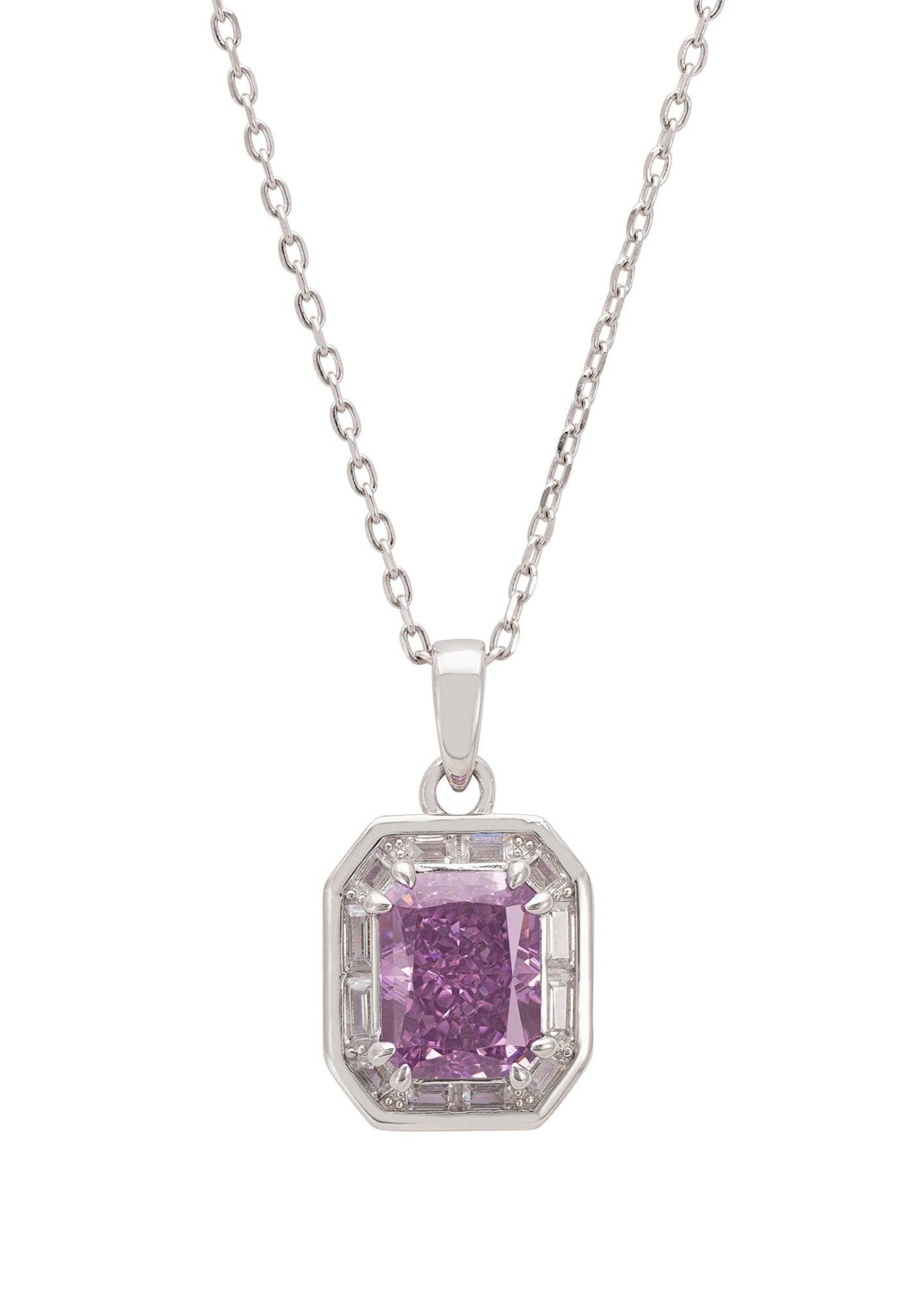 Destiny Necklace Silver Pink Morganite - LATELITA Necklaces