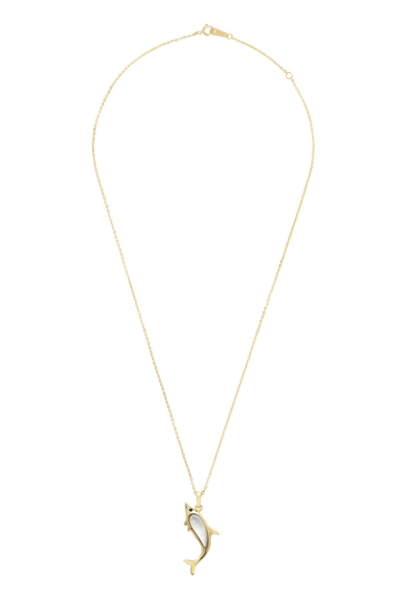 Dolphin Pearl Necklace Gold - LATELITA Necklaces
