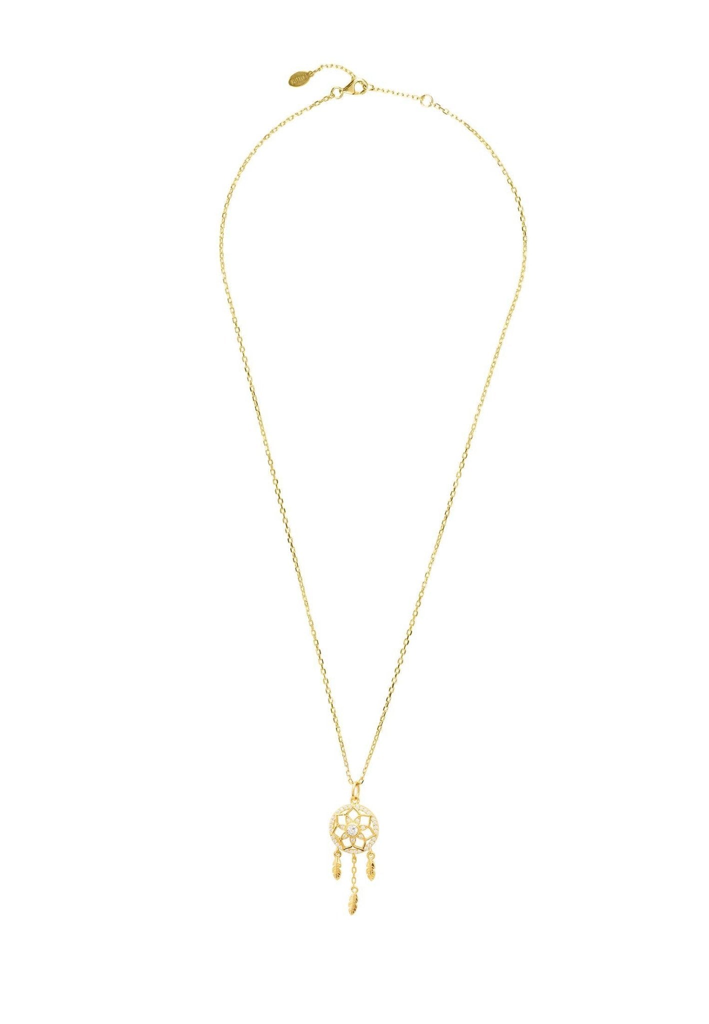 Dreamcatcher Necklace Gold - LATELITA Necklaces