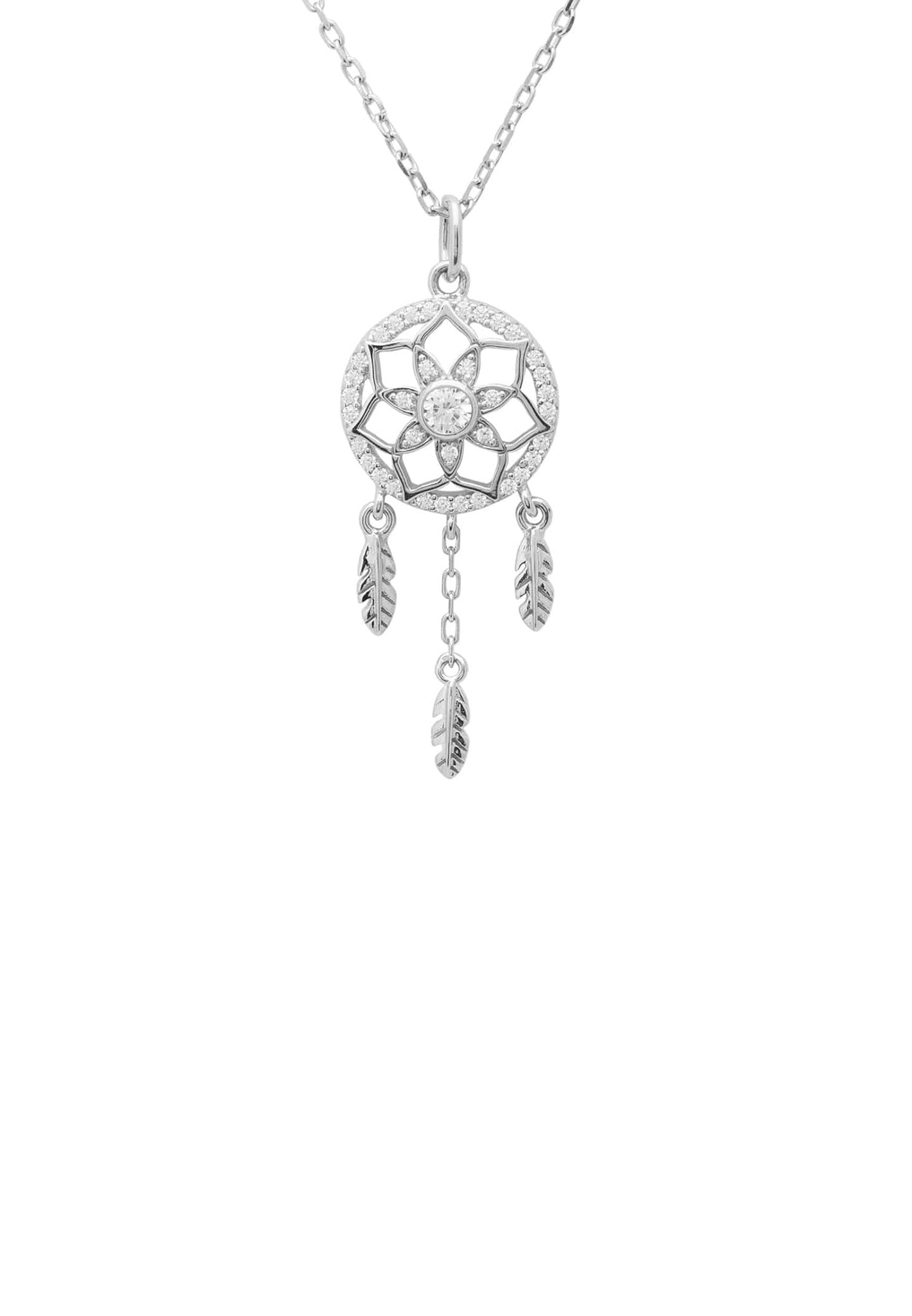 Dreamcatcher Necklace Silver - LATELITA Necklaces