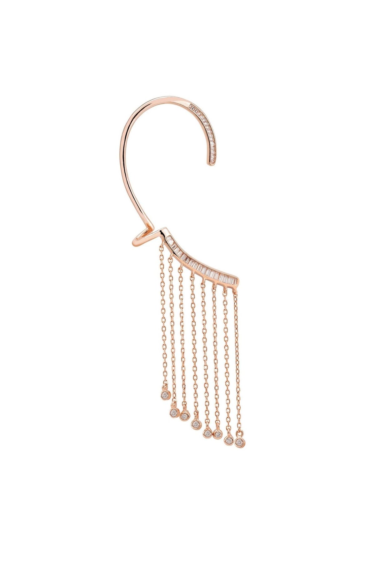 Dubai Tassel Ear Climber Right Rosegold - LATELITA Earrings