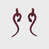 Video of Anaconda Snake Drop Earrings Rose Gold Ruby, showing the drop, movement and scale from multiple angles.