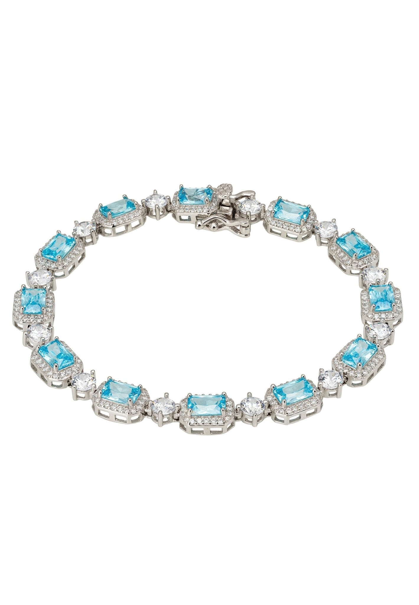 Elena Gemstone Bracelet Blue Topaz Silver - LATELITA Bracelets