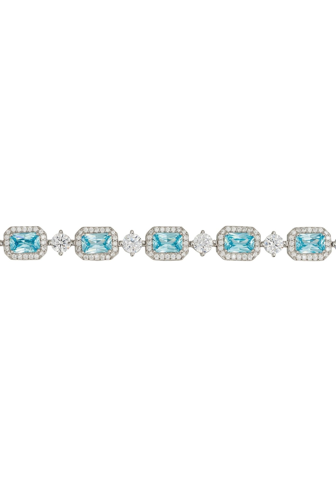 Elena Gemstone Bracelet Blue Topaz Silver - LATELITA Bracelets
