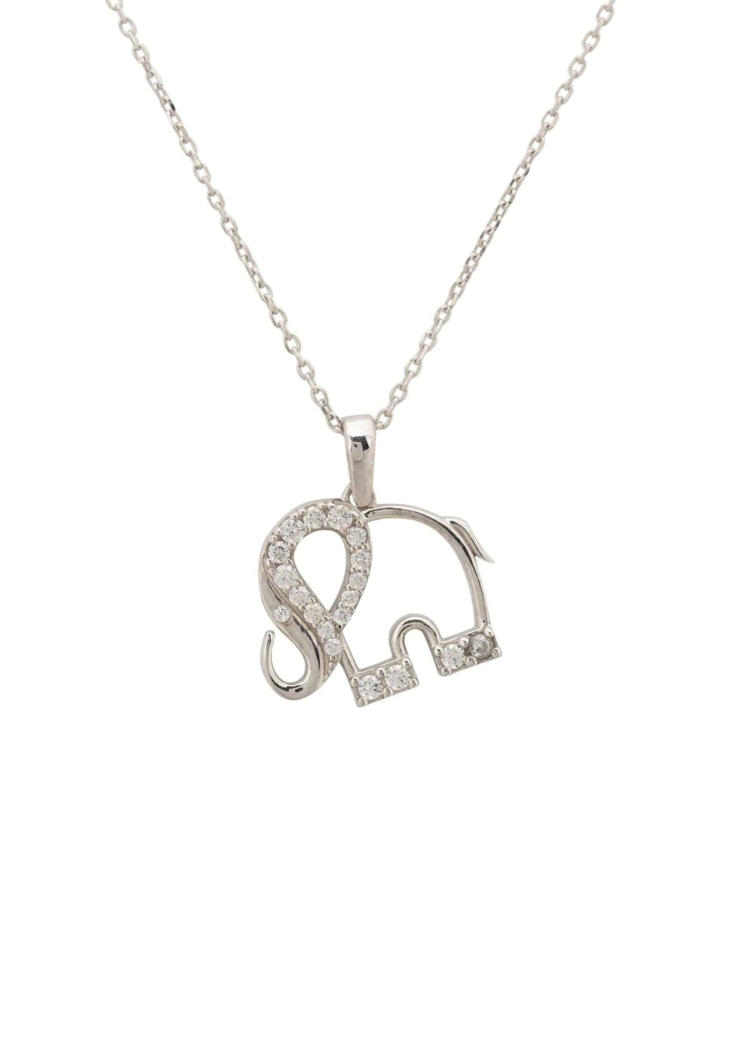 Elephant Pendant Necklace Silver - LATELITA Necklaces