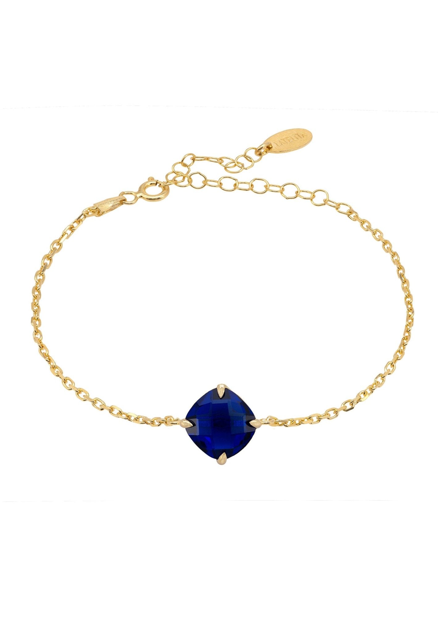 Empress Gemstone Bracelet Gold Sapphire - LATELITA Bracelets