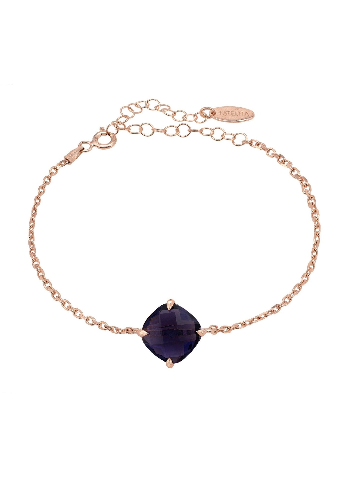 Empress Gemstone Bracelet Rosegold Amethyst - LATELITA Bracelets